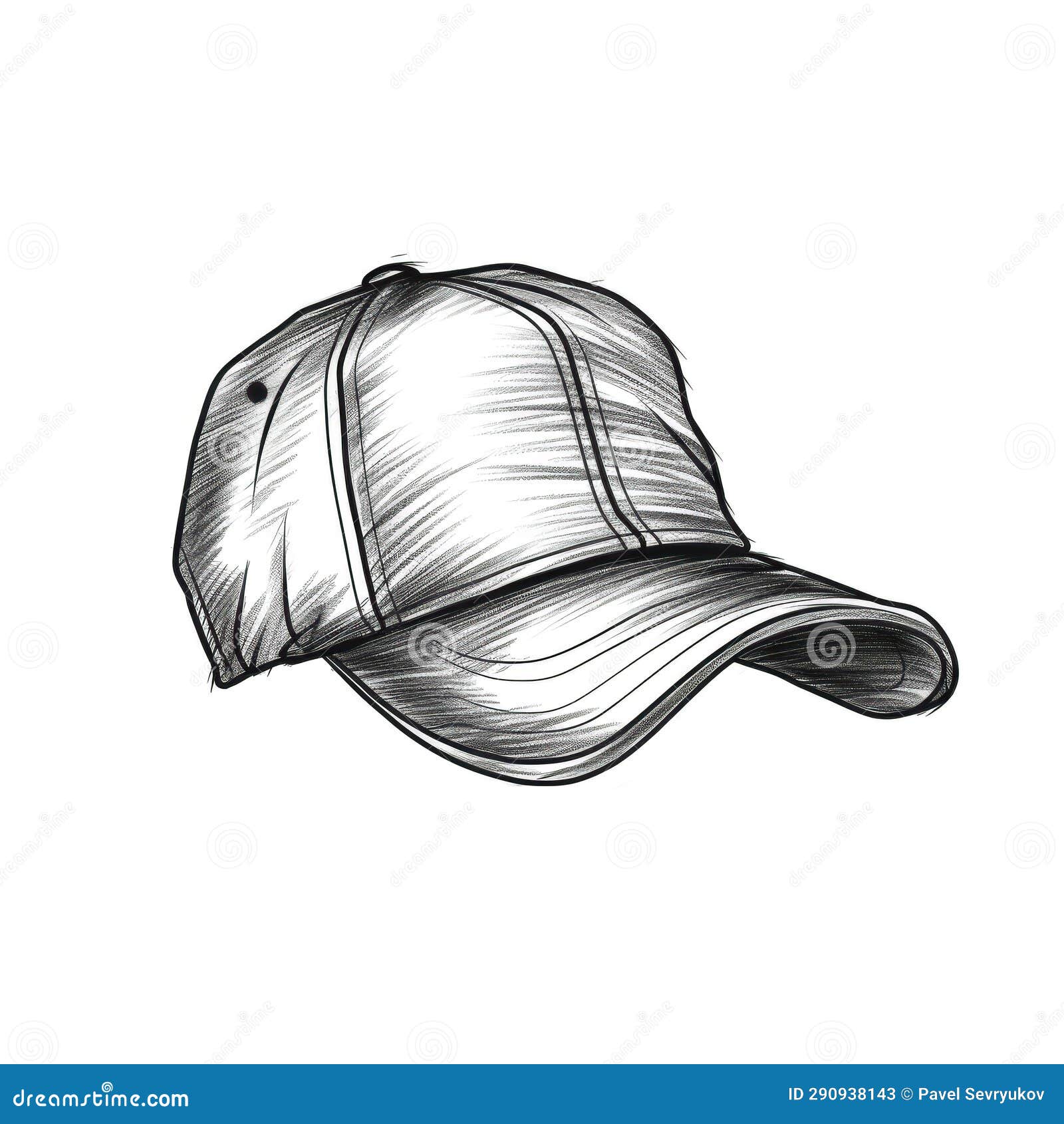 Blank Baseball Cap Ai Generated Stock Illustration - Illustration of ...