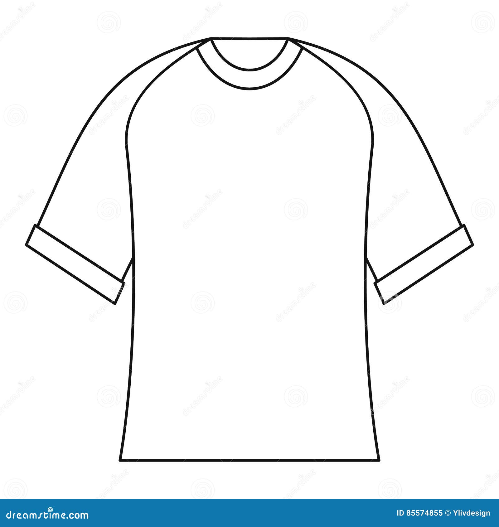 Blank Baseball Shirt Icon, Outline Style Stock Vector - Illustration of ...
