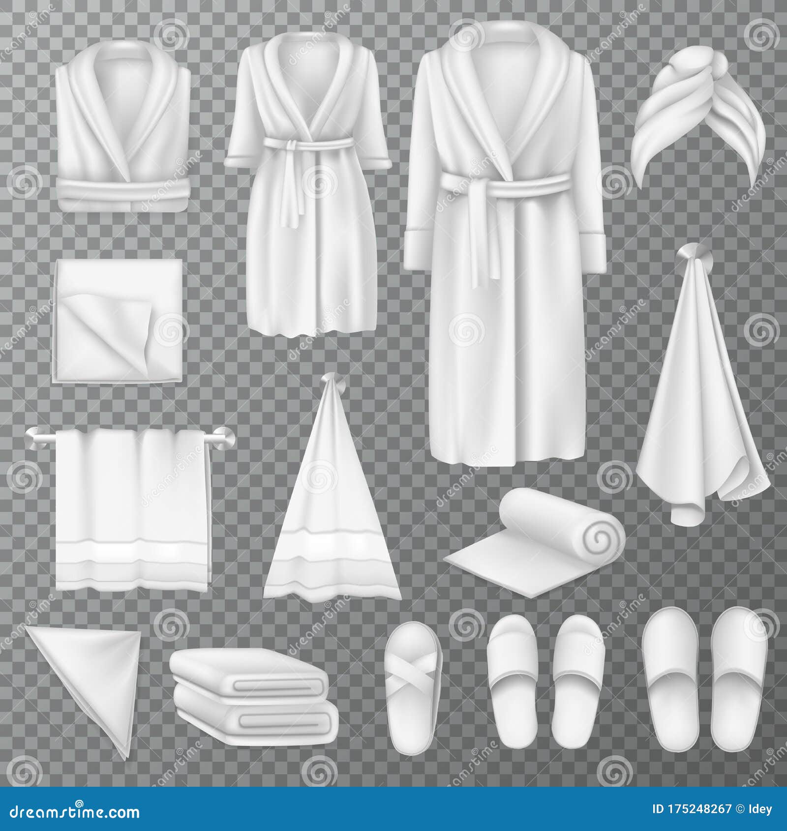 Download Blank Bathrobe Fluffy Towel Slippers Cloths Empty Template Mock Up Stock Vector Illustration Of Mock Cloths 175248267