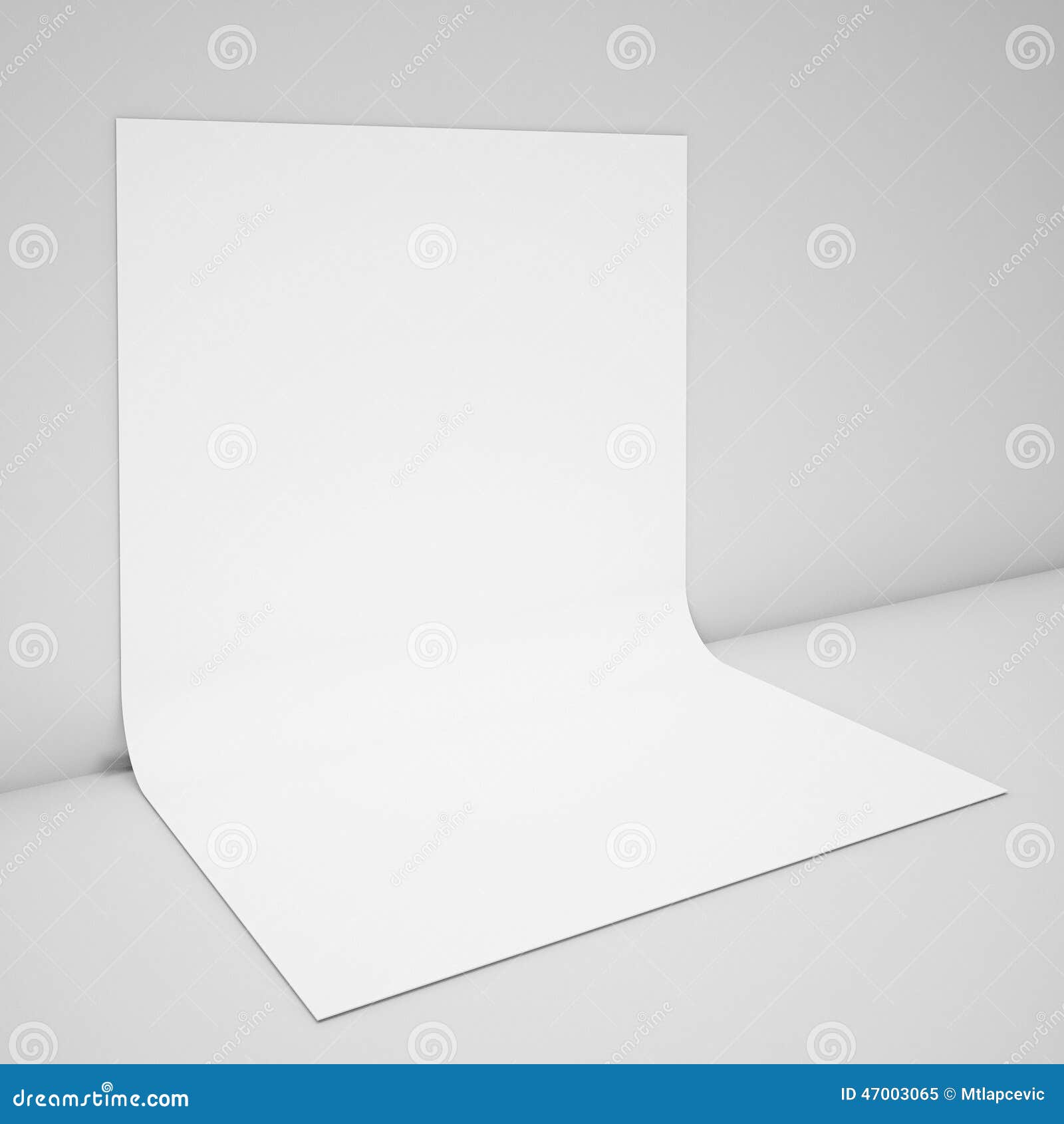 Download Blank Bent Poster On The Concrete Wall And The Floor, Mock Up Background Stock Illustration ...
