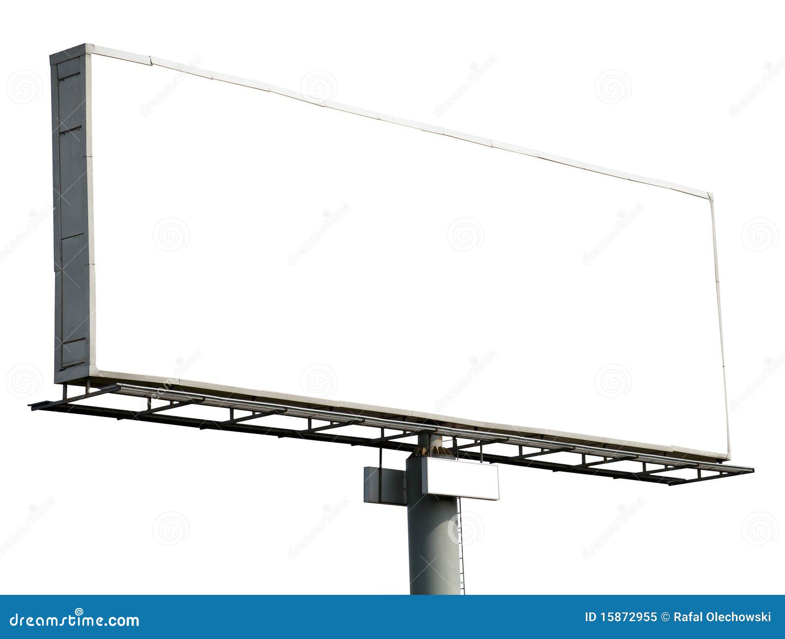 Blank Billboard Isolated On White Stock Image - Image ...