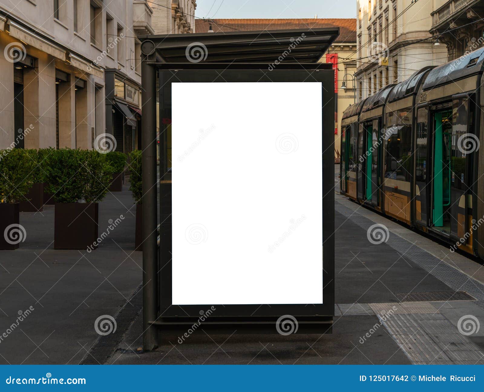 Download Blank Billboard Mock Up In Milano City Editorial Photography Image Of Advertise Commercial 125017642