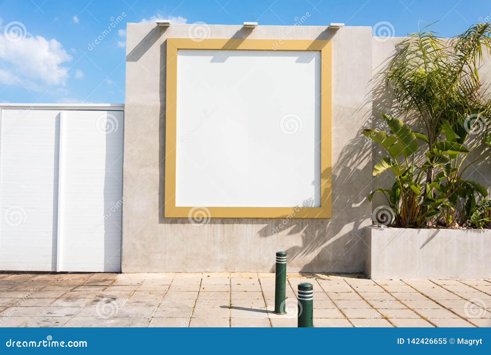 Blank Billboard Outdoor. Mock Up Stock Image - Image of brand ...