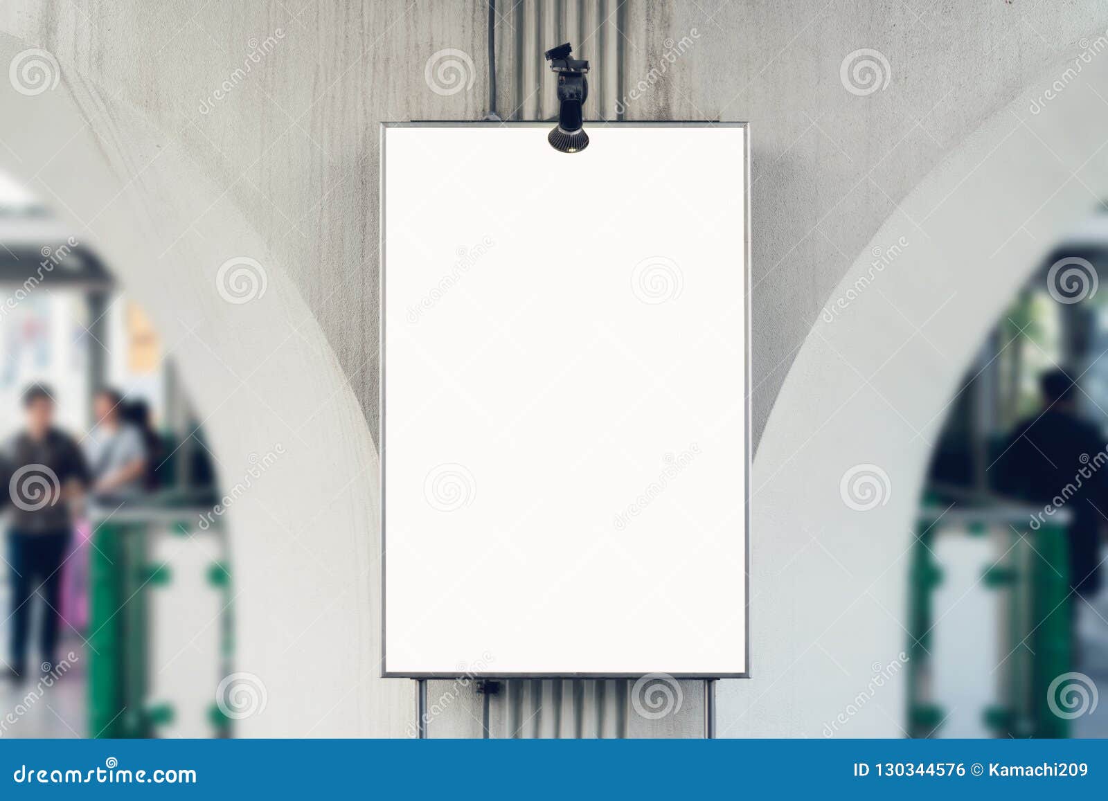 Blank Billboard Poster in the Department Store, with Copy Space for