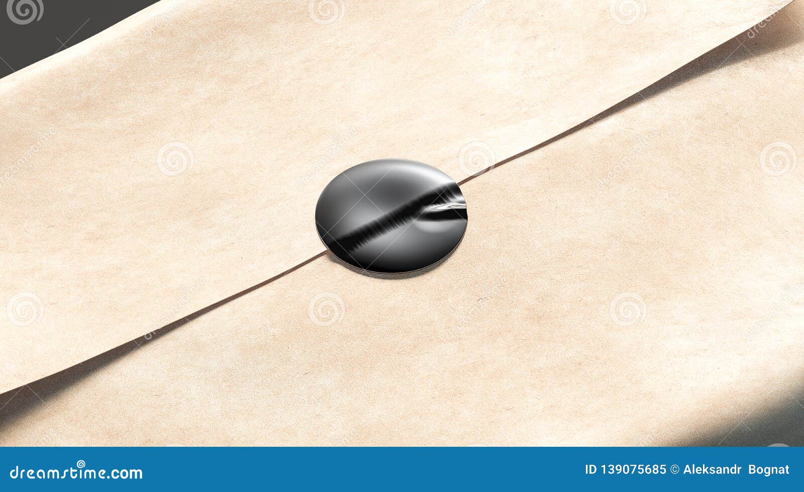 Download Blank Black Adhesive Sticker On Craft Wrapping Paper Mockup Stock Image Image Of Gold Adhesive 139075685 PSD Mockup Templates