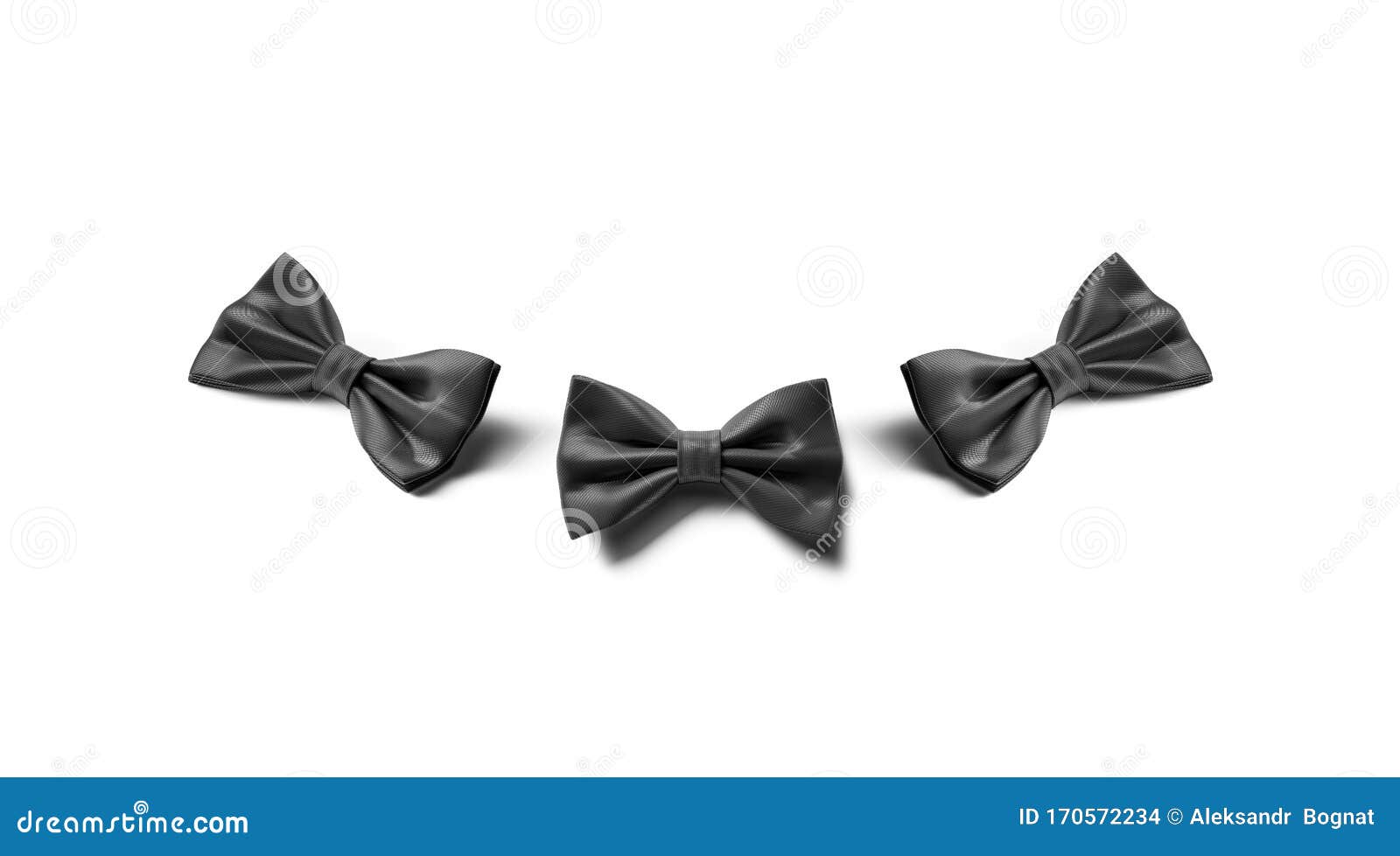 Download Blank Black Bow Tie Mockup Lying, Different Sides Stock ...