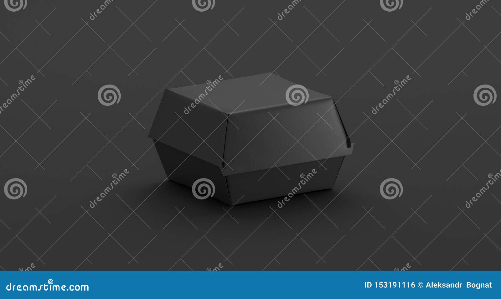 Download Blank Black Burger Box Mockup, Side View, 3d Rendering ...