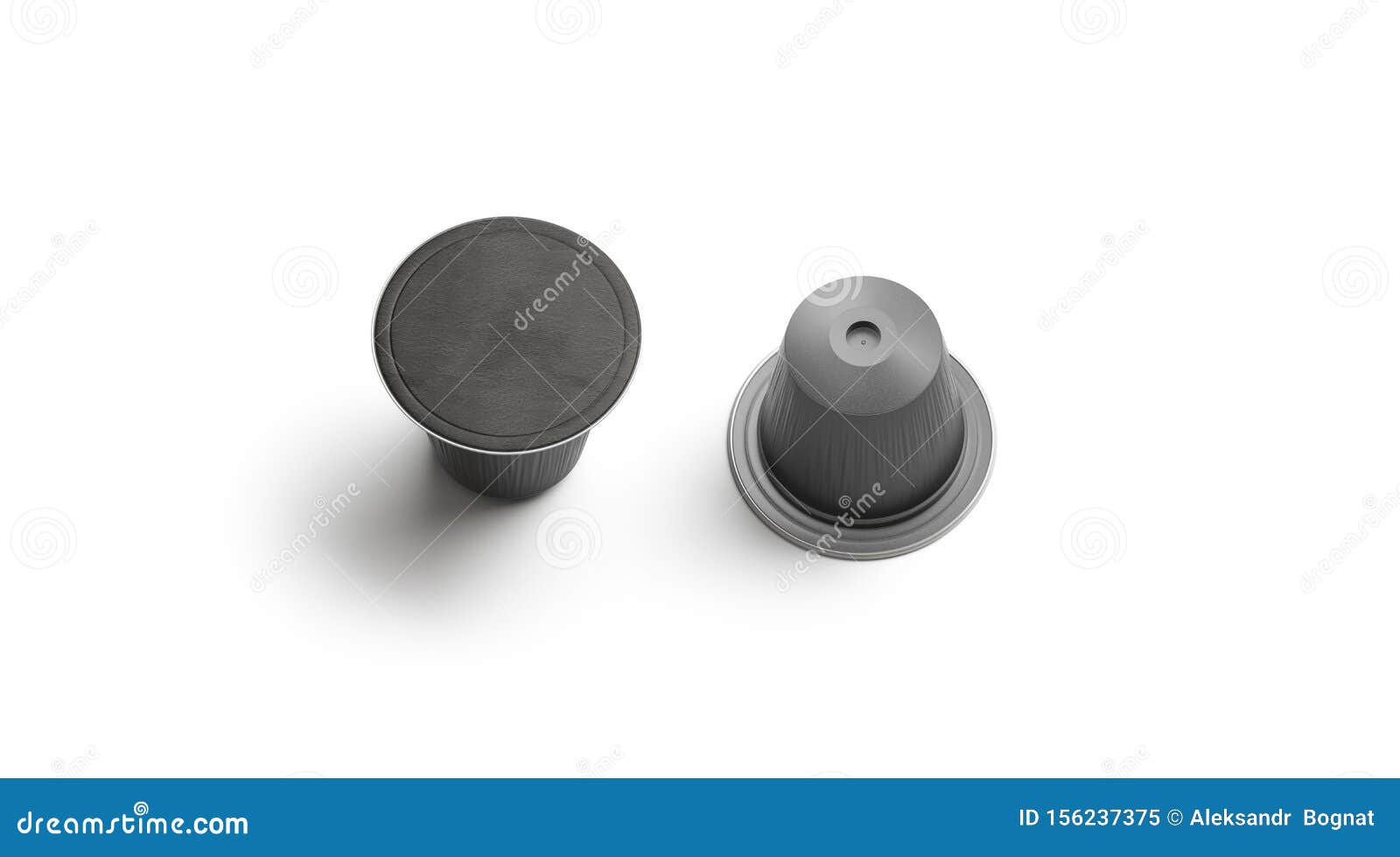 Download Blank Black Coffee Capsule Mockup, Isolated, Top View Stock Illustration - Illustration of cream ...