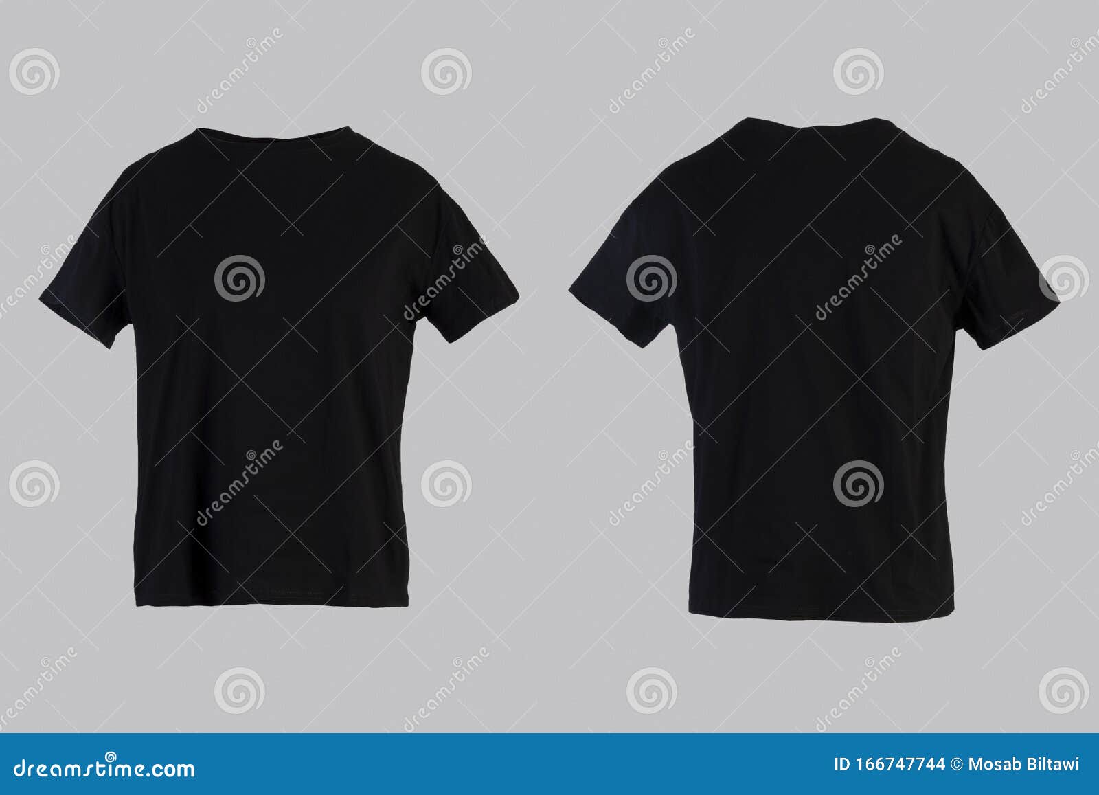 back of plain black shirt