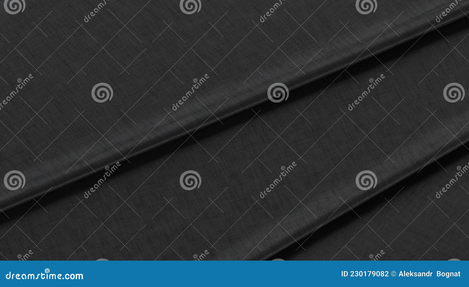 Blank Black Folded Fabric Material Mock Up, Top View Stock Illustration ...