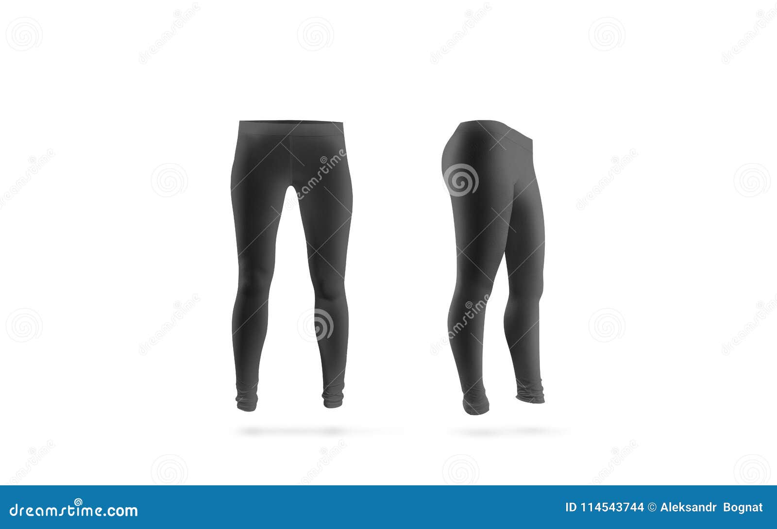 Download Blank Black Leggings Mockup, Front And Side View, Isolated ...