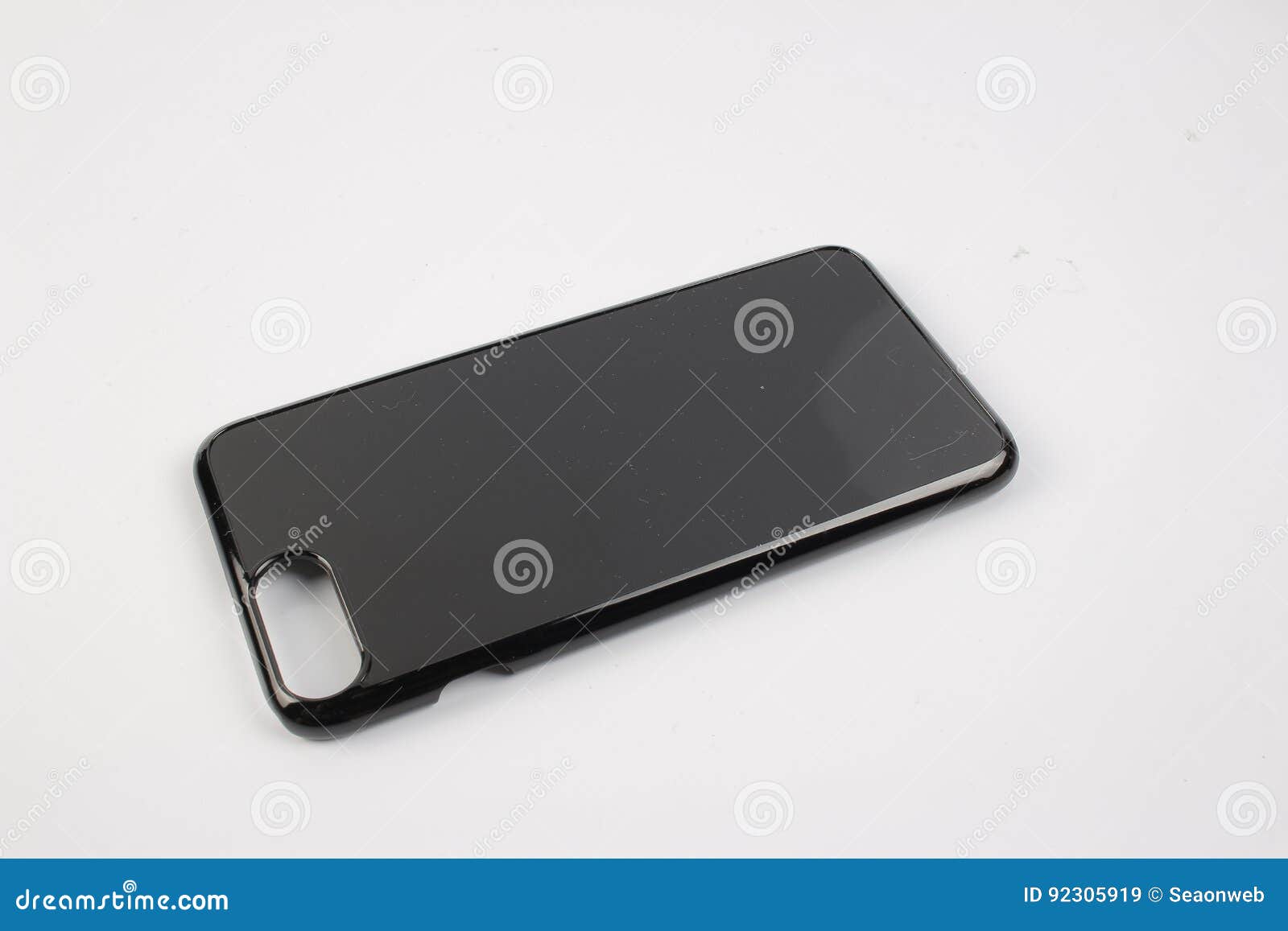 Blank Black Phone Case Mock Up Stock Image - Image of ...