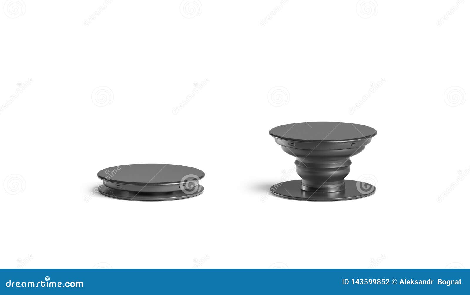 Download Blank Black Phone Pop Socket Mock Up, Isolated, Front View Stock Illustration - Illustration of ...