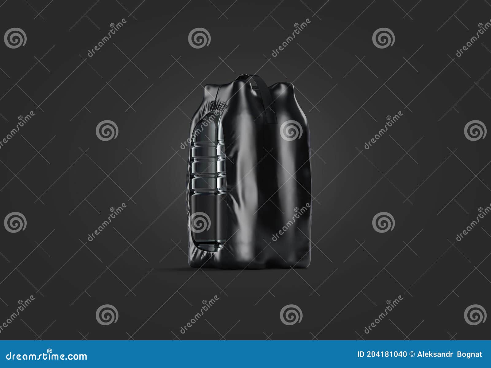 Download Blank Black Plastic Bottle In Pack Mockup, Dark Background ...