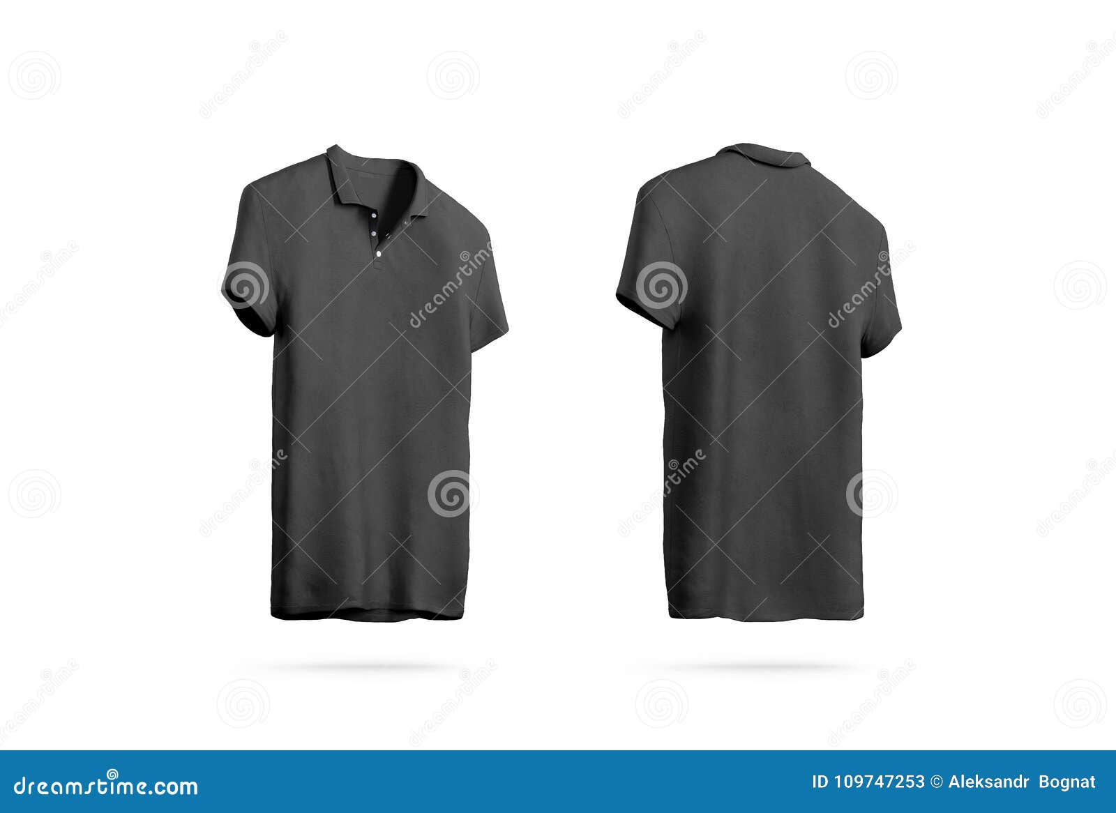 Download Blank Black Polo Shirt Mockup , Front Back Side View Stock ...