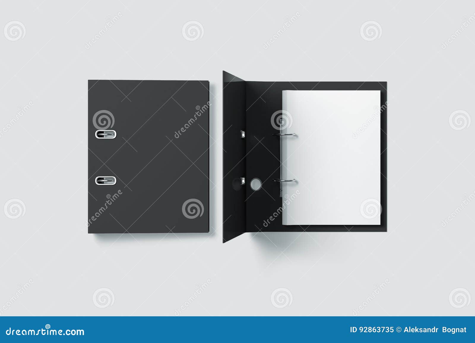 Download Blank Black Ring Binder Folder Design Mock Up Top View ...