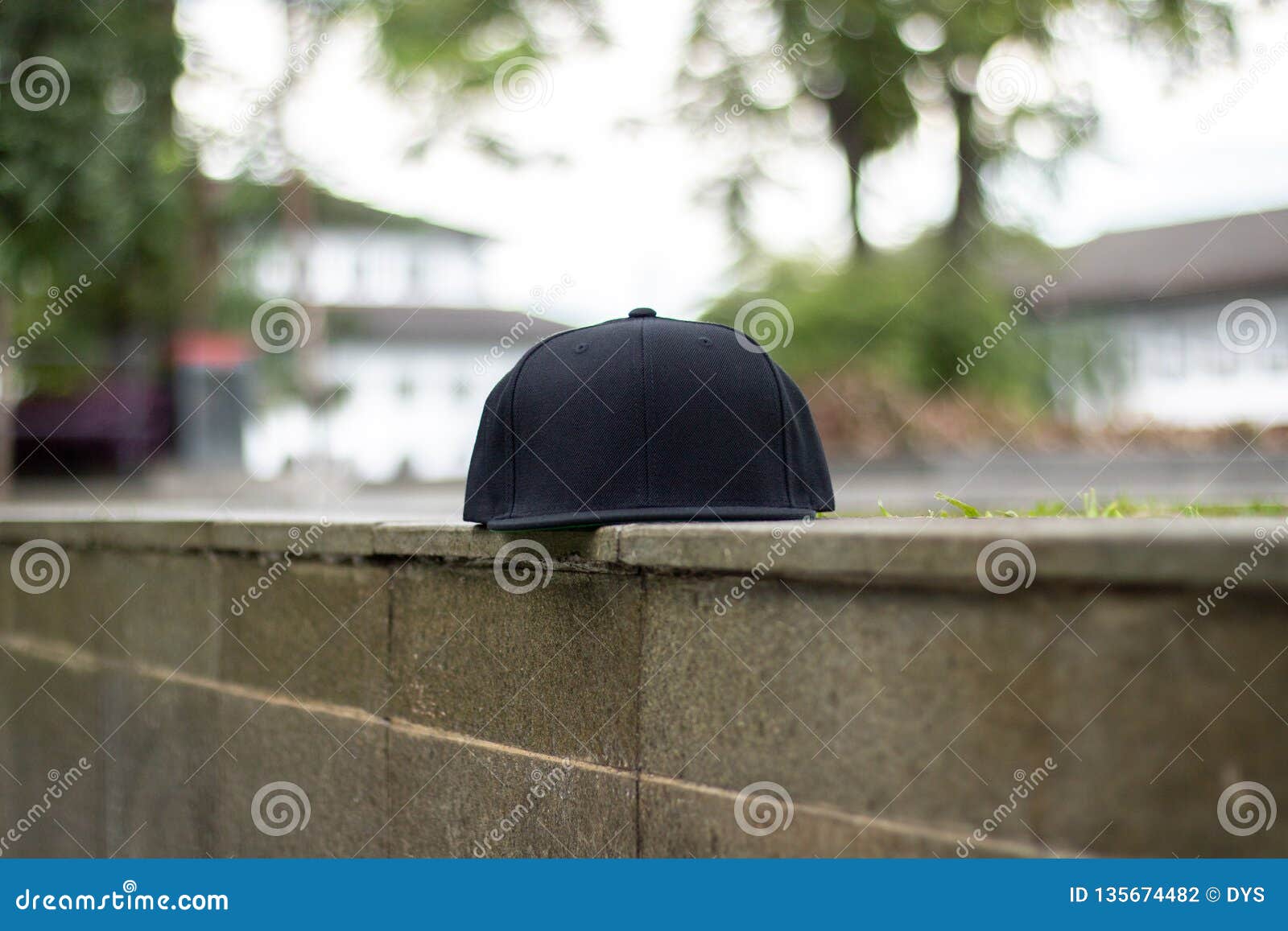 Download Blank Black Snapback Hat Cap Flat Visor For Mockup Stock ...