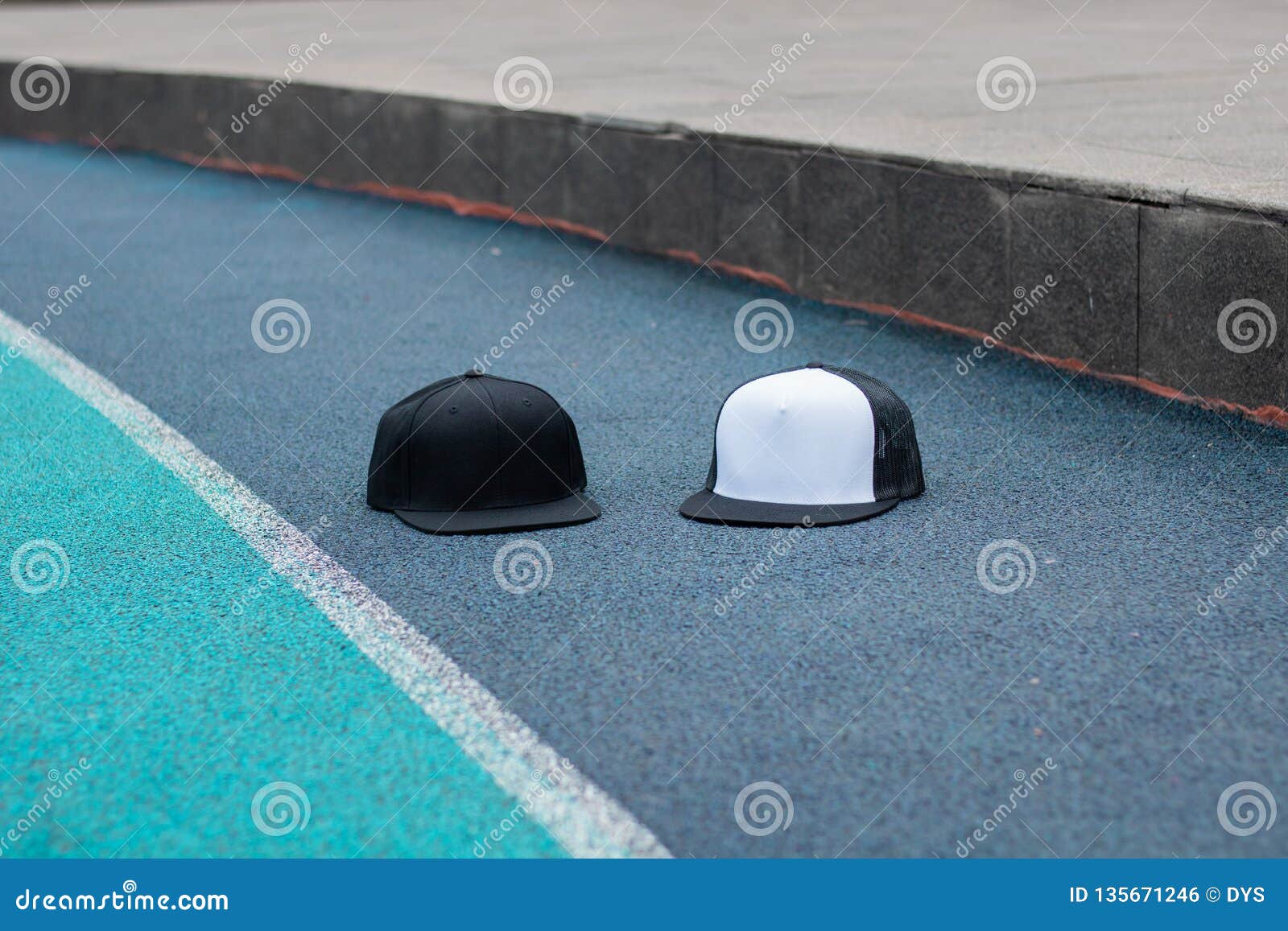 Download Blank Black Snapback And Trucker Hat Cap Flat Visor For ...