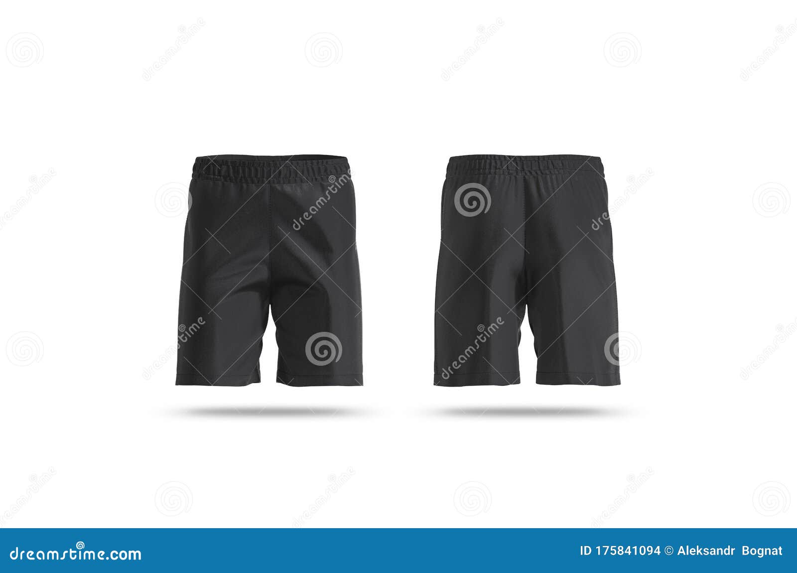 Download Blank Black Soccer Shorts Mock Up, Front And Back View ...