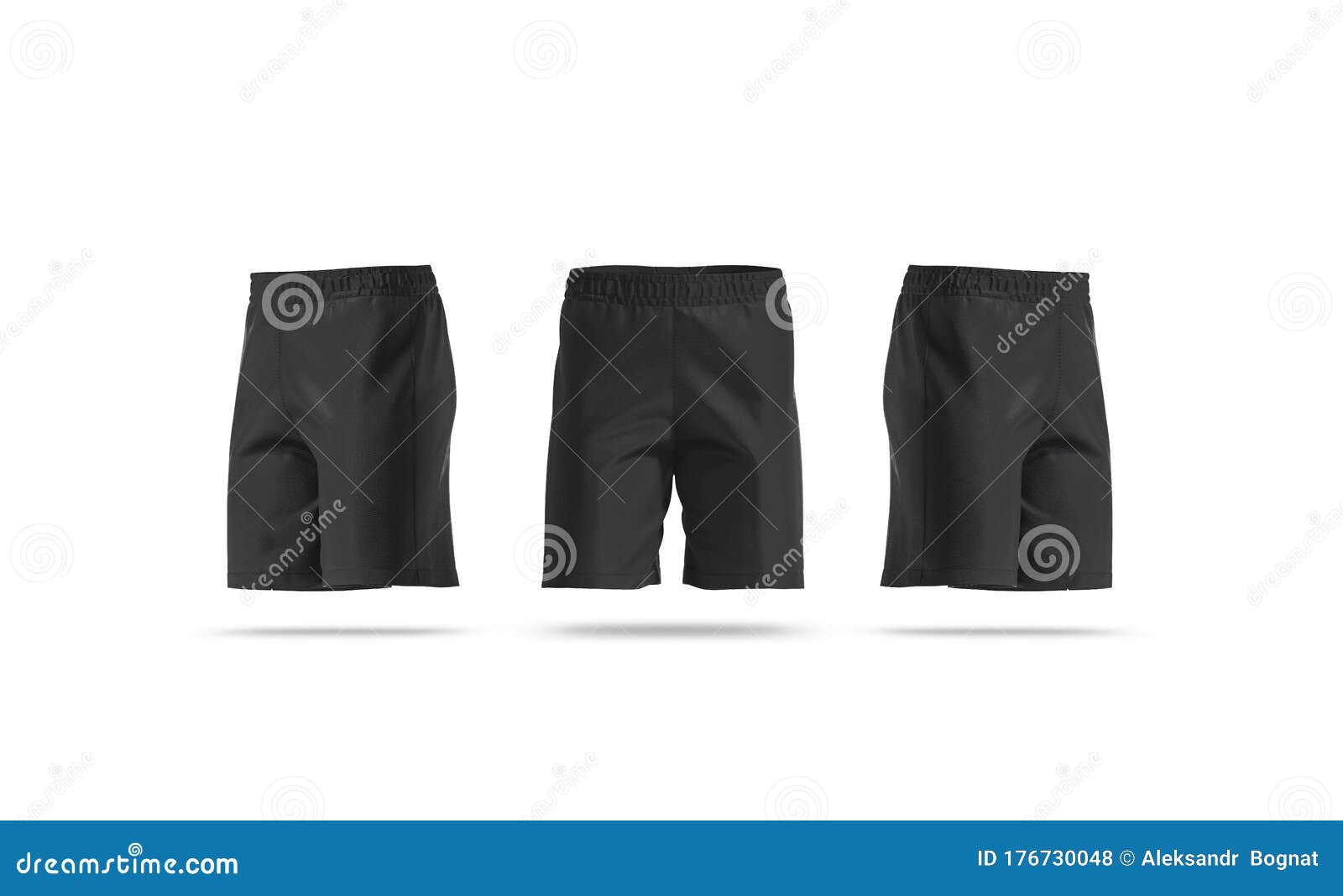 Download Blank Black Soccer Shorts Mock Up, Front And Side View ...
