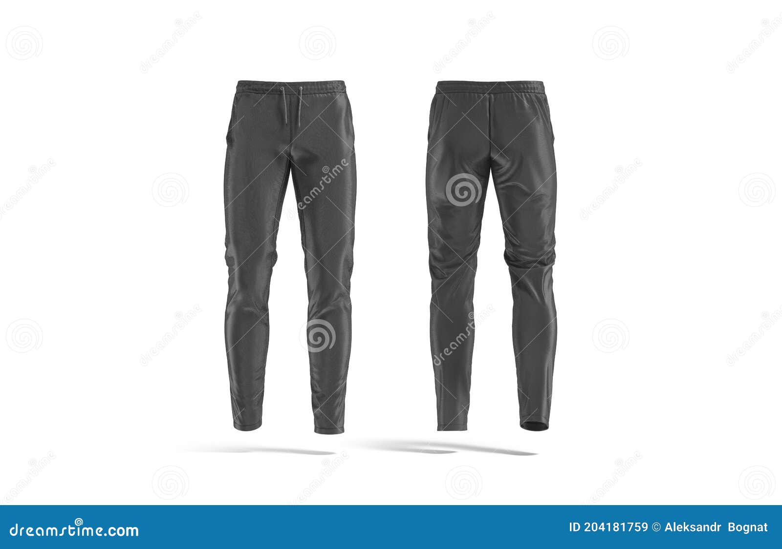 Download Blank Black Sport Pants Mock Up, Front And Back View Stock ...