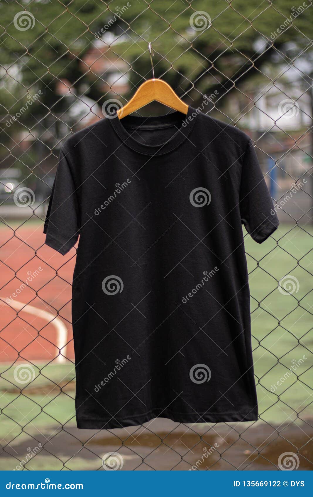 Download Blank Black T-shirt Basic For Mock Up Design Stock Photo ...