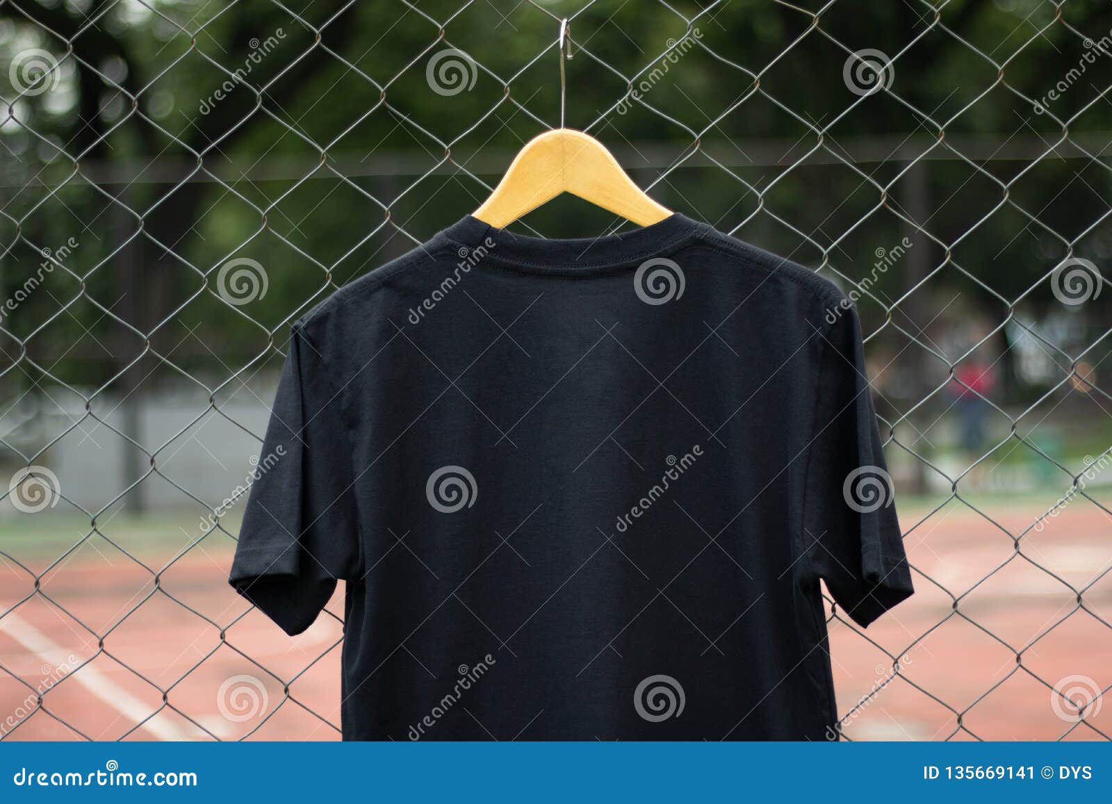 Blank Black T-shirt Basic For Mock Up Design Stock Image ...