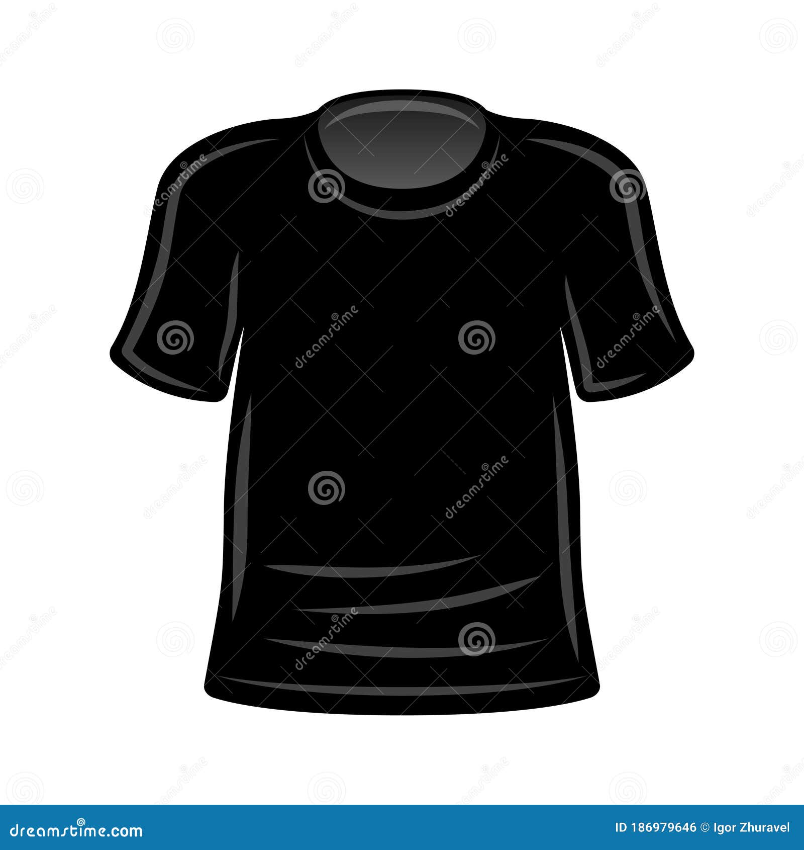 Black T-shirt Vector Template for Your Design Stock Vector ...