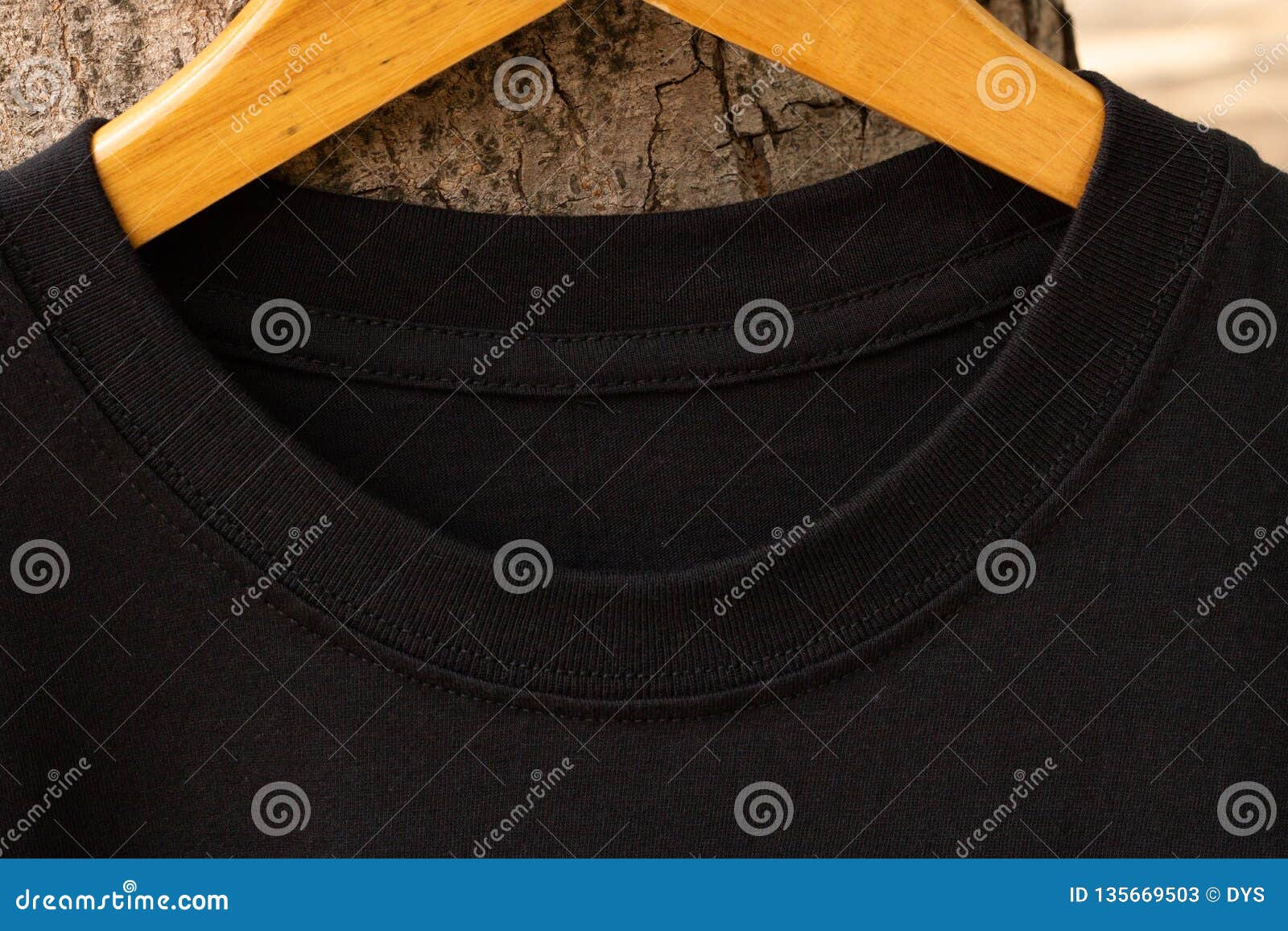 Download Blank Black T-shirt Basic For Mock Up Design Stock Image - Image of blank, outdoor: 135669503