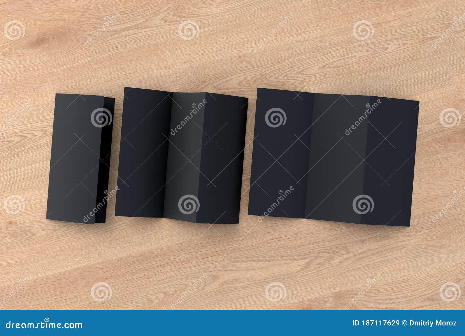 blank folded paper leaflet