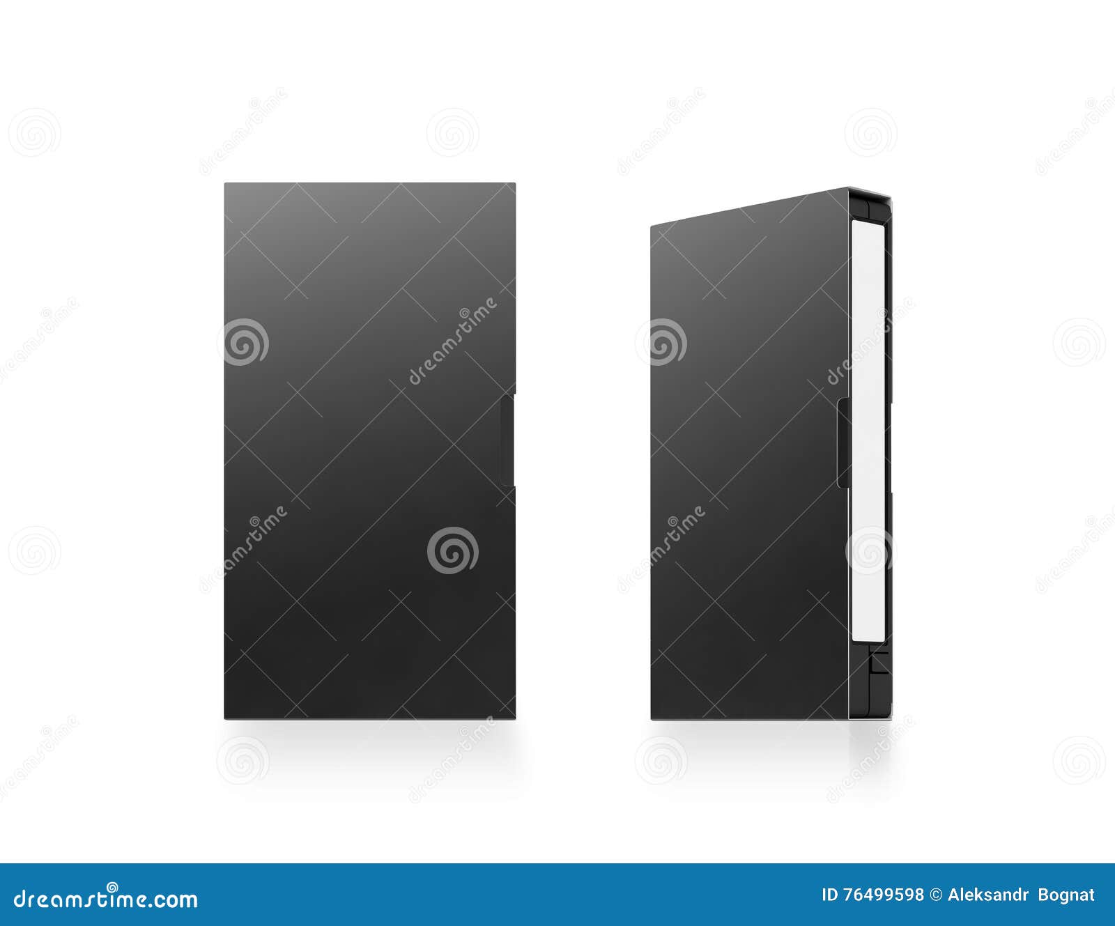 Blank Cassette Tape Box Design Mockup Isolated Back Side View