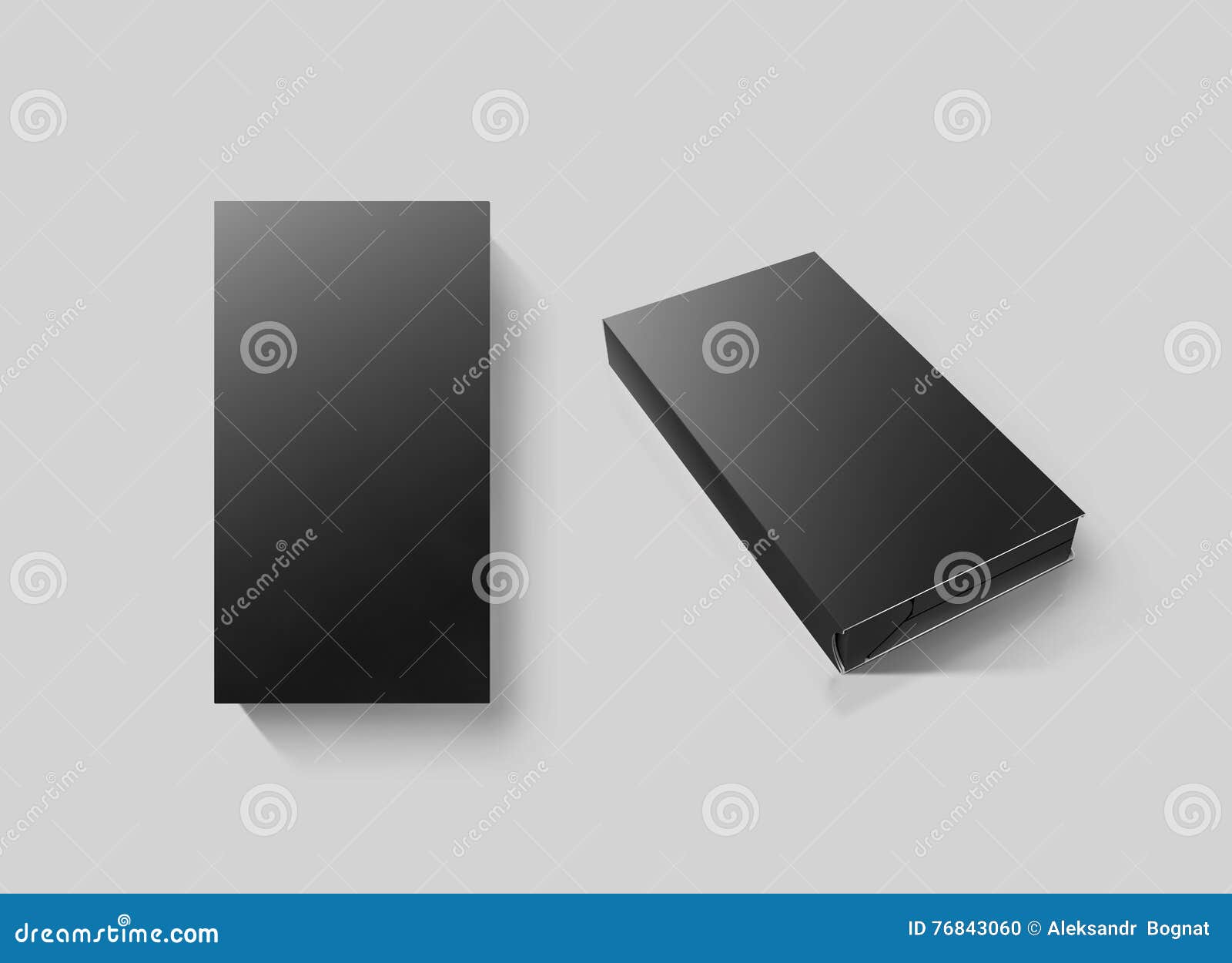 Download Blank Black Video Cassette Tape Box Mockup Set, Isolated ...