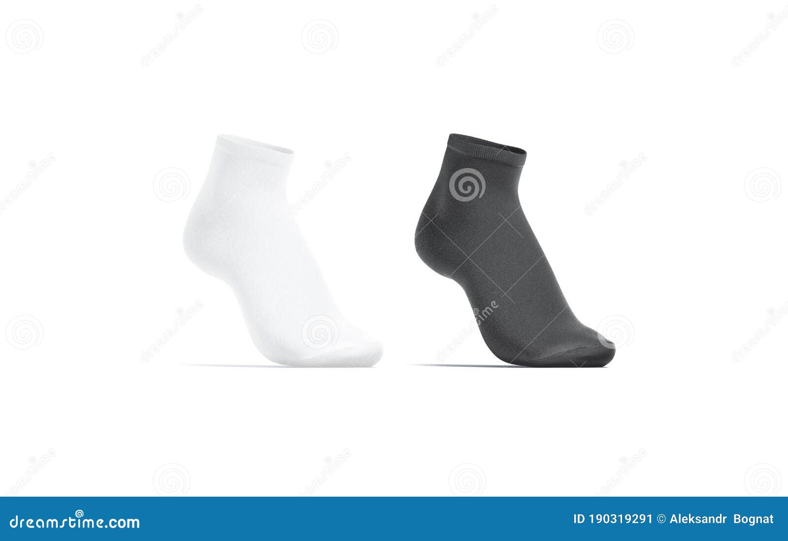 Download Blank Black And White Ancle Socks Mockup Set Half Turned View Stock Illustration Illustration Of Gaiters Empty 190319291