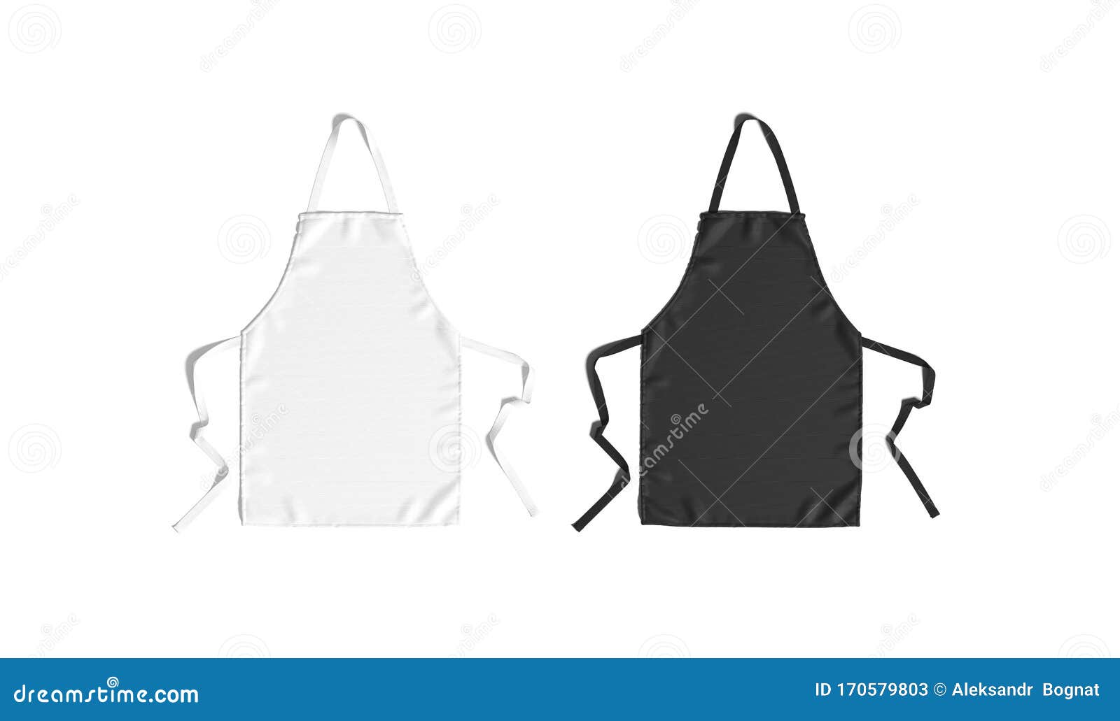 Download Blank Black And White Apron With Strap Mockup, Top View ...