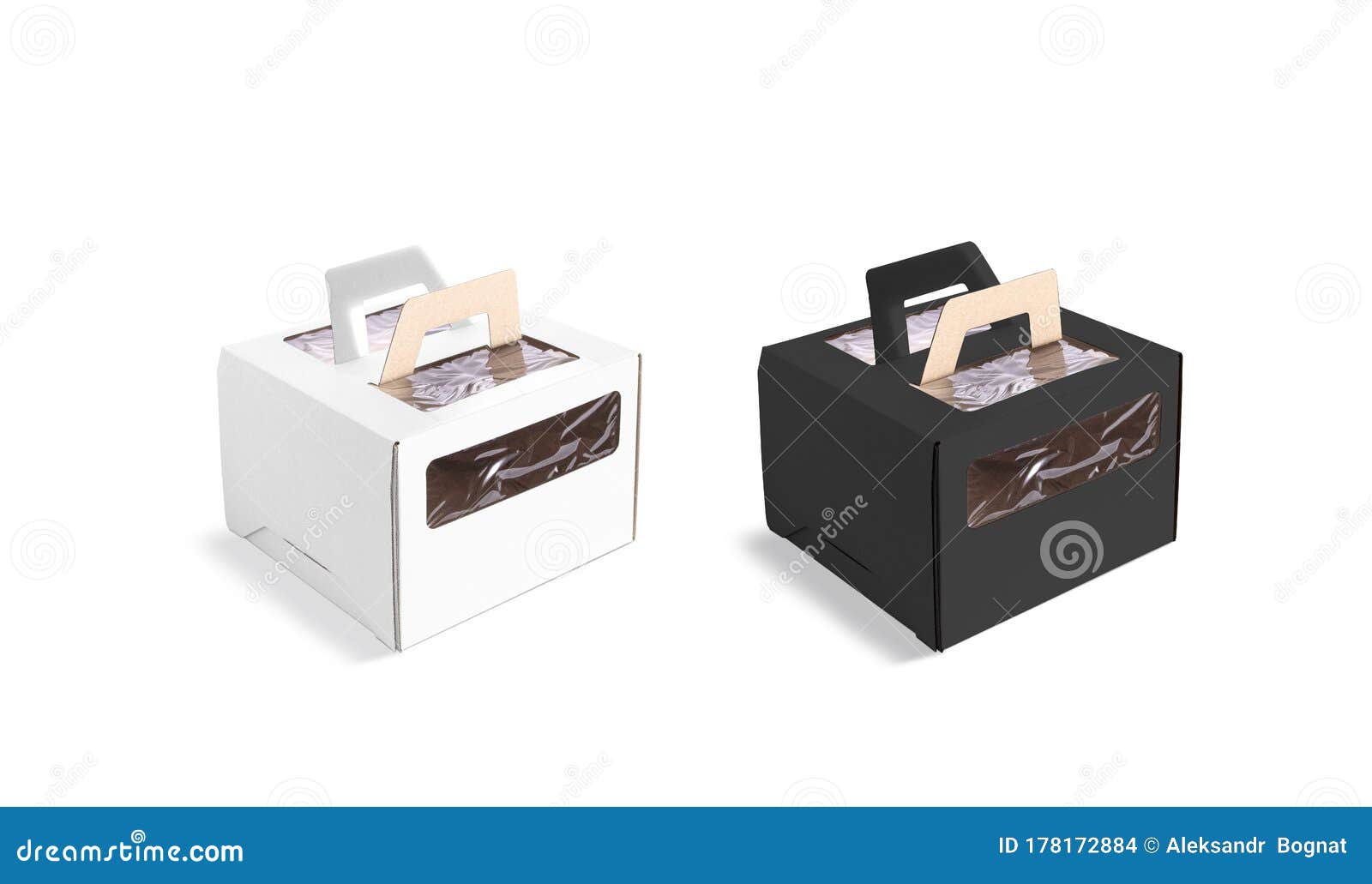 Download Blank Black And White Cardboard Carry Box Mockup Set ...
