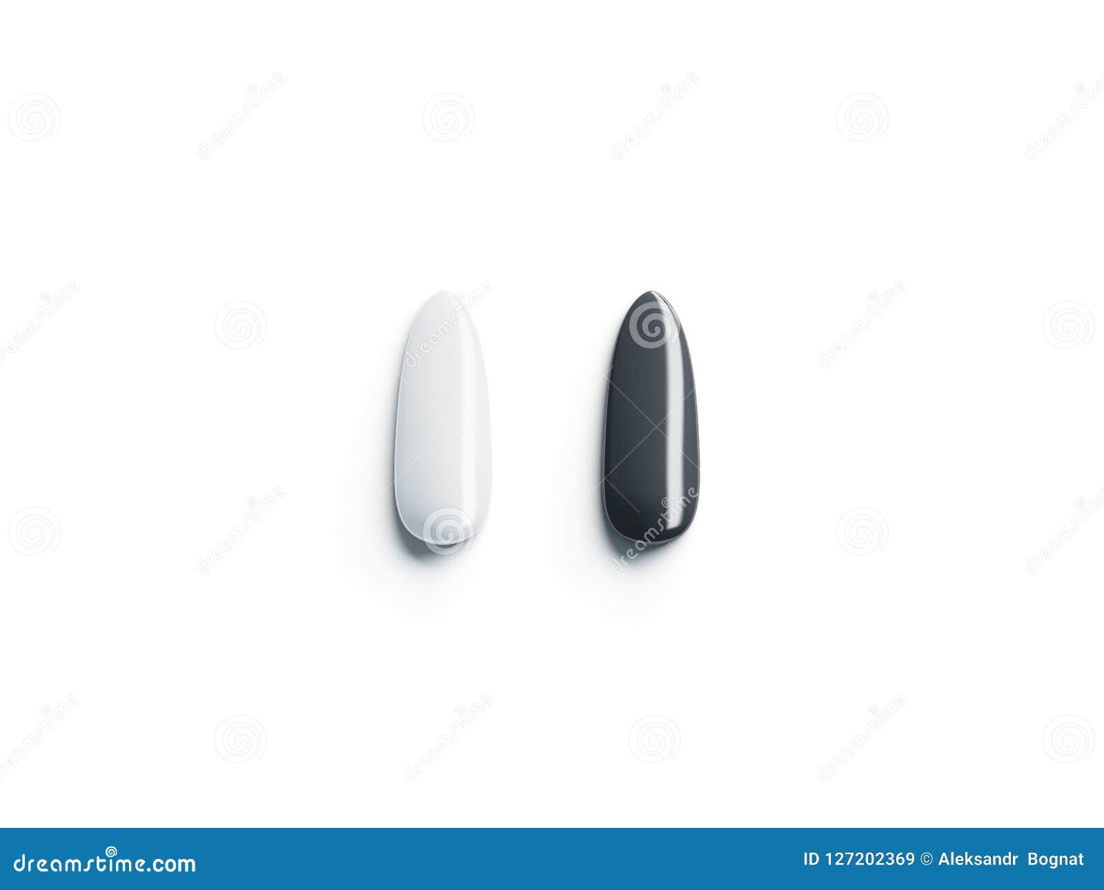 Download Blank Black And White Fake Nails Mockup, Top View Stock ...