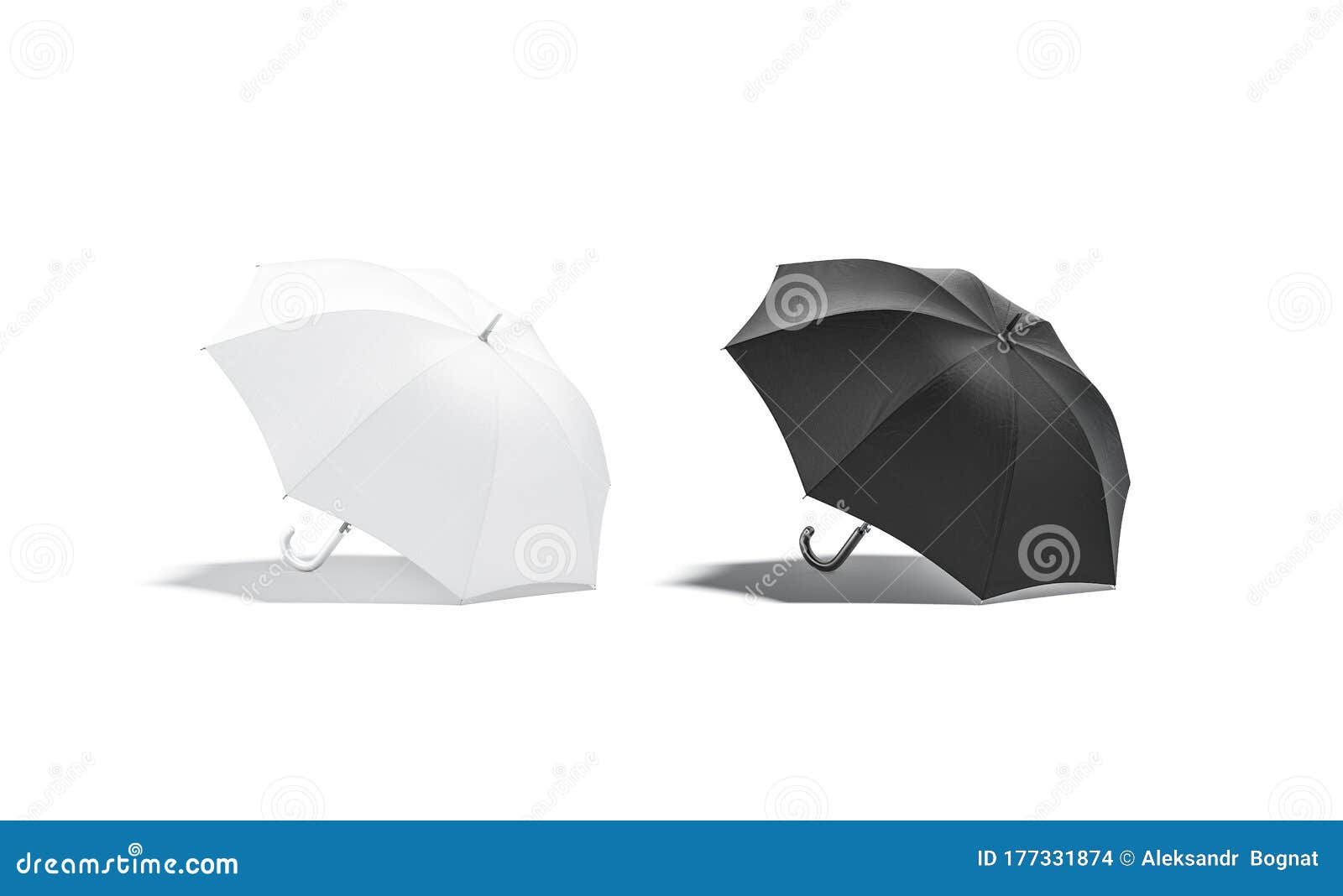 Download Blank Black And White Open Umbrella Mockup Lying, Side ...