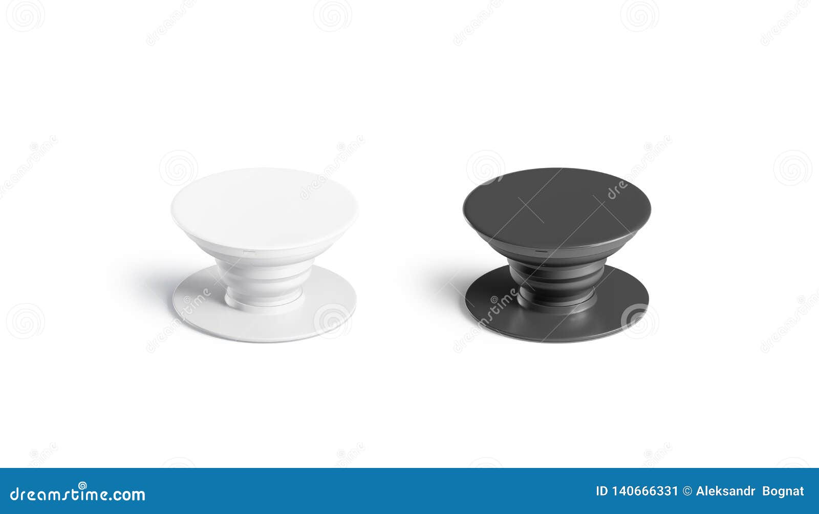 Download Blank Black And White Phone Pop Socket Mockup Set Isolated Stock Illustration Illustration Of Device Cellphone 140666331