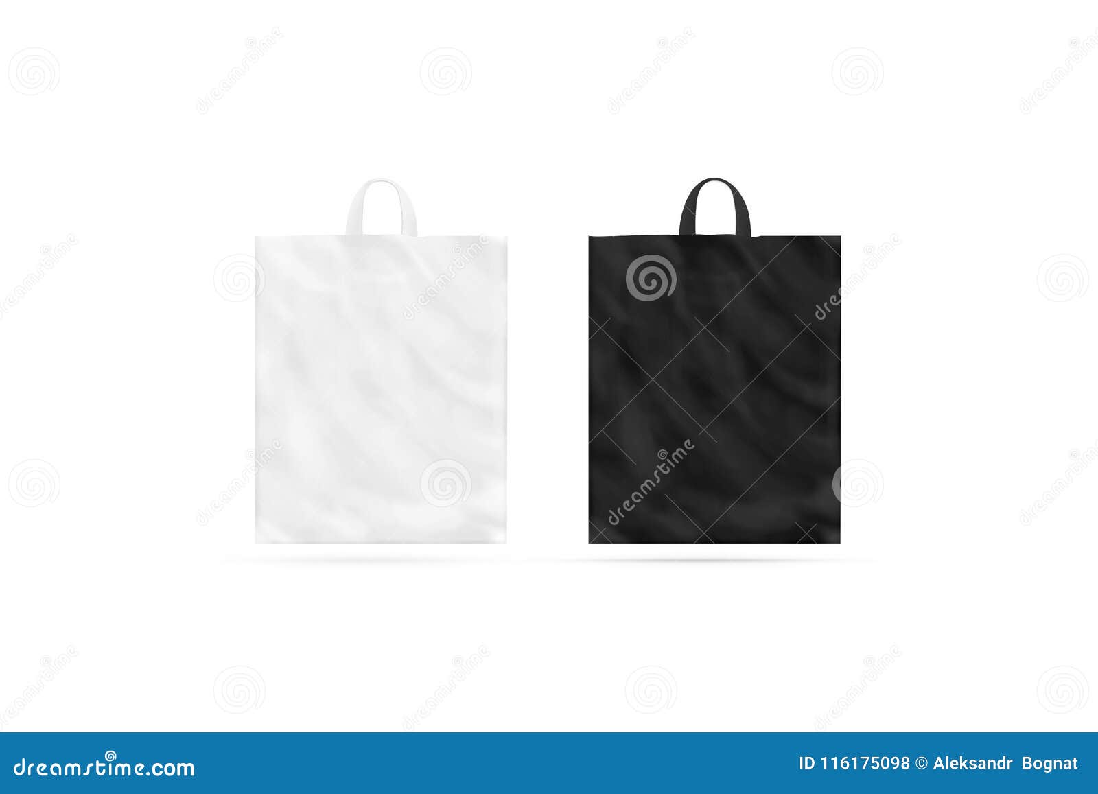 Download Blank Black And White Plastic Bag With Handle Mockup ...