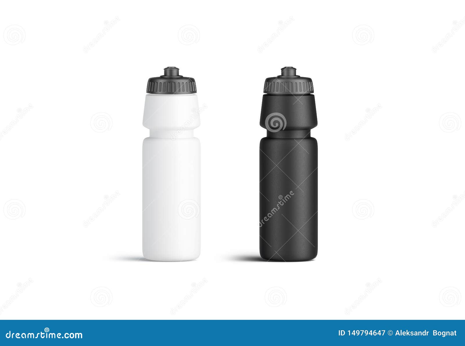 Download Blank Black And White Plastic Sport Bottle Mockup, Front ...