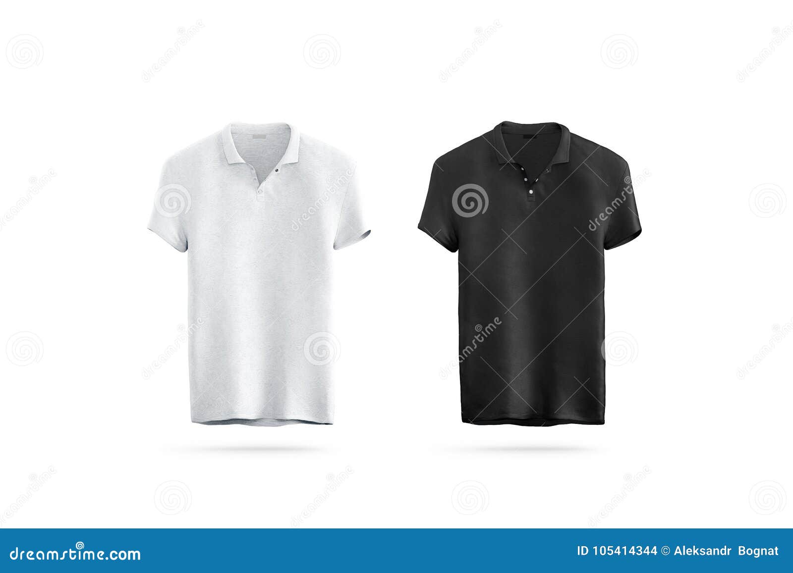 Download Blank Black And White Polo Shirt Mock Up Isolated, Front ...