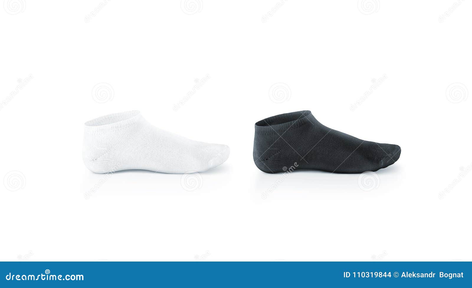 Download Blank Black And White Short Socks Design Mockup, Isolated ...