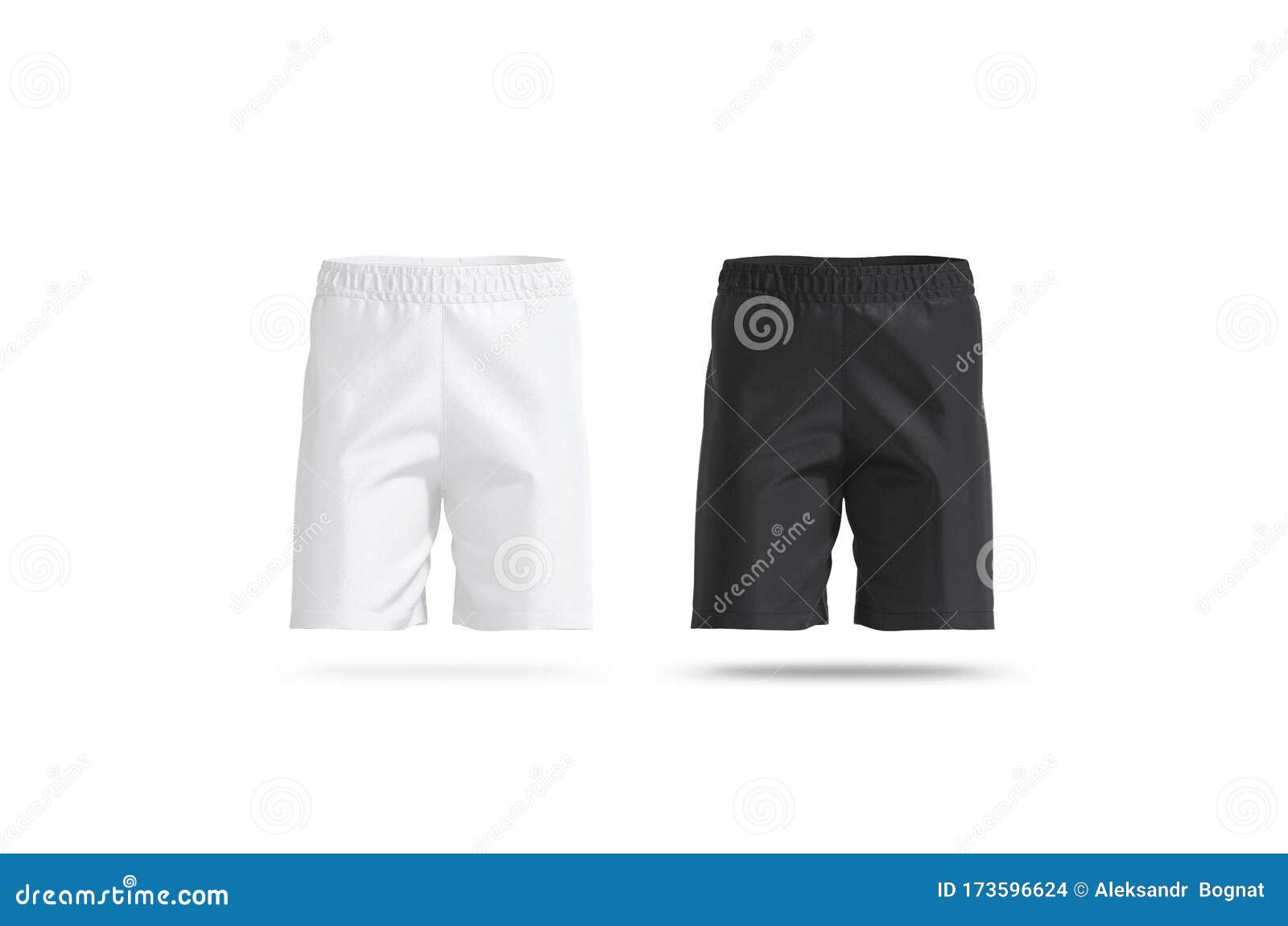 Download Blank Black And White Soccer Shorts Mockup Set, Front View ...