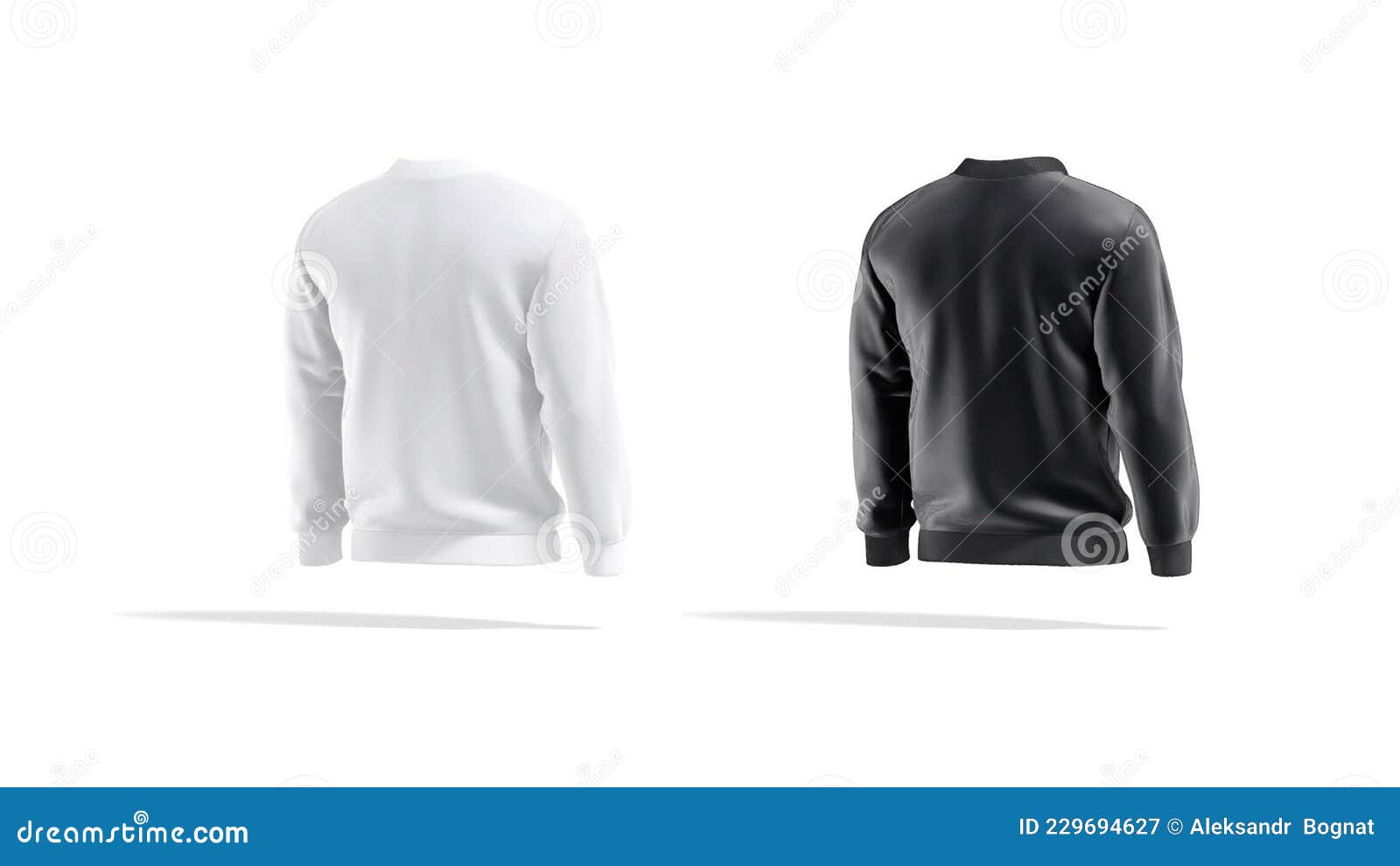 Blank Black and White Sport Bomber Mockup, Looped Rotation Stock Video ...