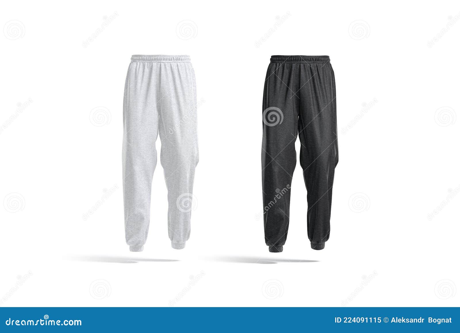 Blank Black and White Sport Sweatpants Mockup, Front View Stock  Illustration - Illustration of mockup, garment: 224091115