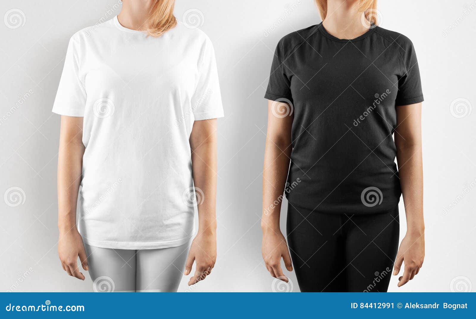 Download Blank Black And White T-shirt Design Mockup, Isolated ...
