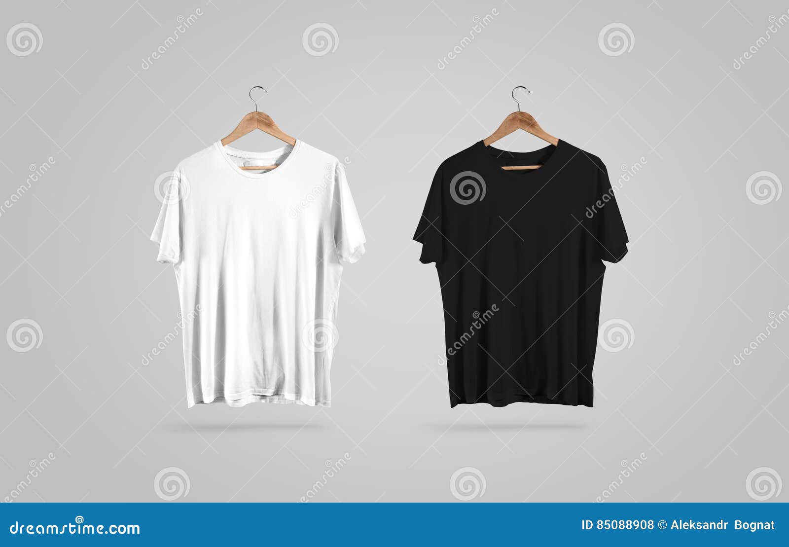 Download Blank Black And White T Shirt On Hanger Design Mockup Stock Photo Image Of Loose Blank 85088908