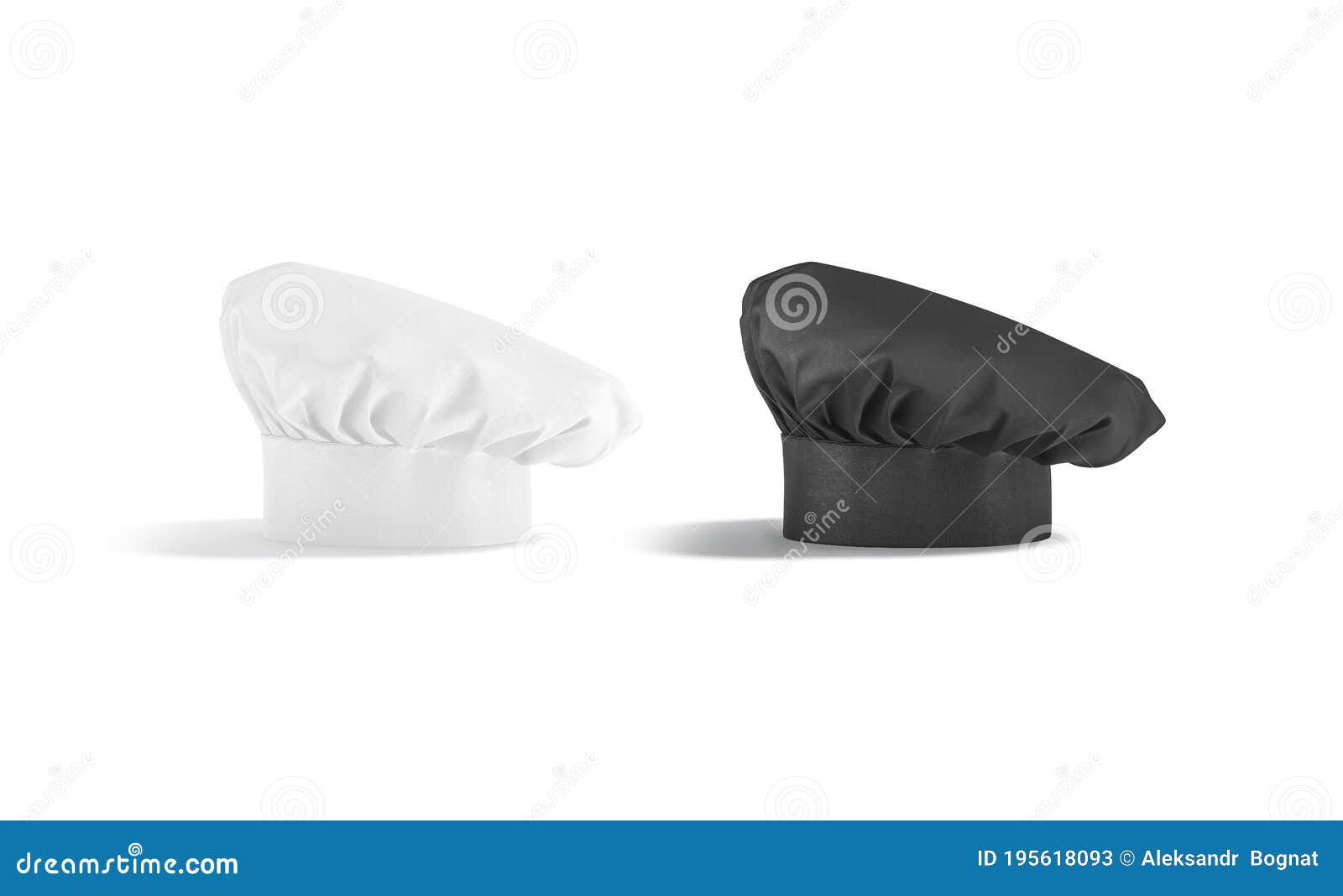 Download Blank Black And White Toque Chef Hat Mockup Stand ...