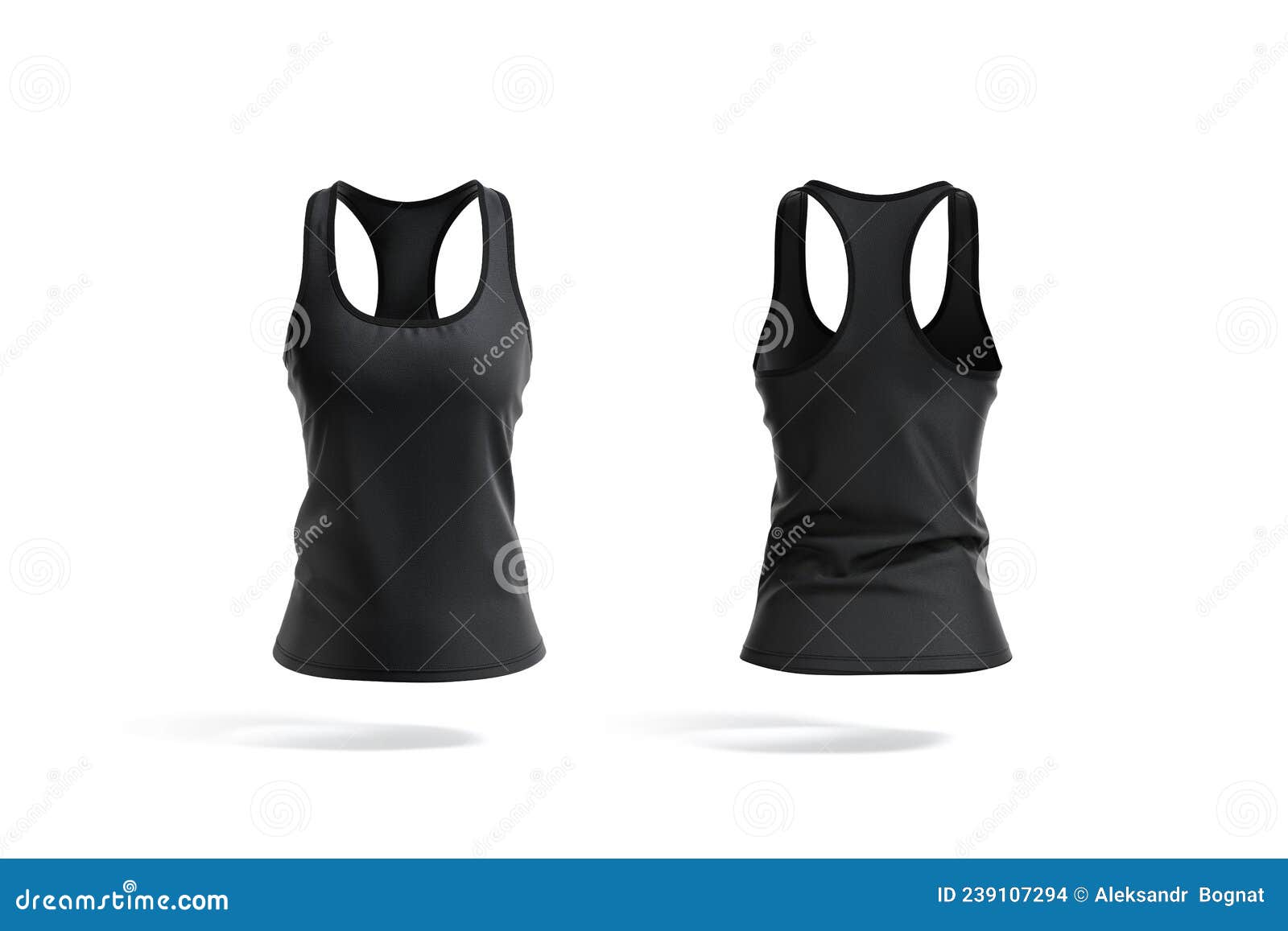 Blank Black Women Racerback Tanktop Mockup, Front and Back View Stock  Illustration - Illustration of racerback, sleeveless: 239107294