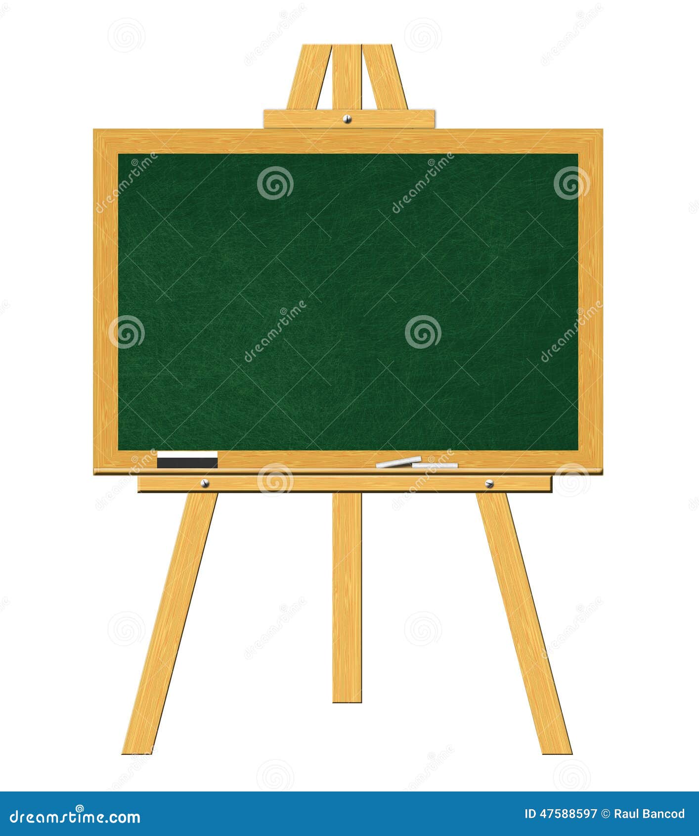 blank blackboard stand illustration easel image isolated white background 47588597